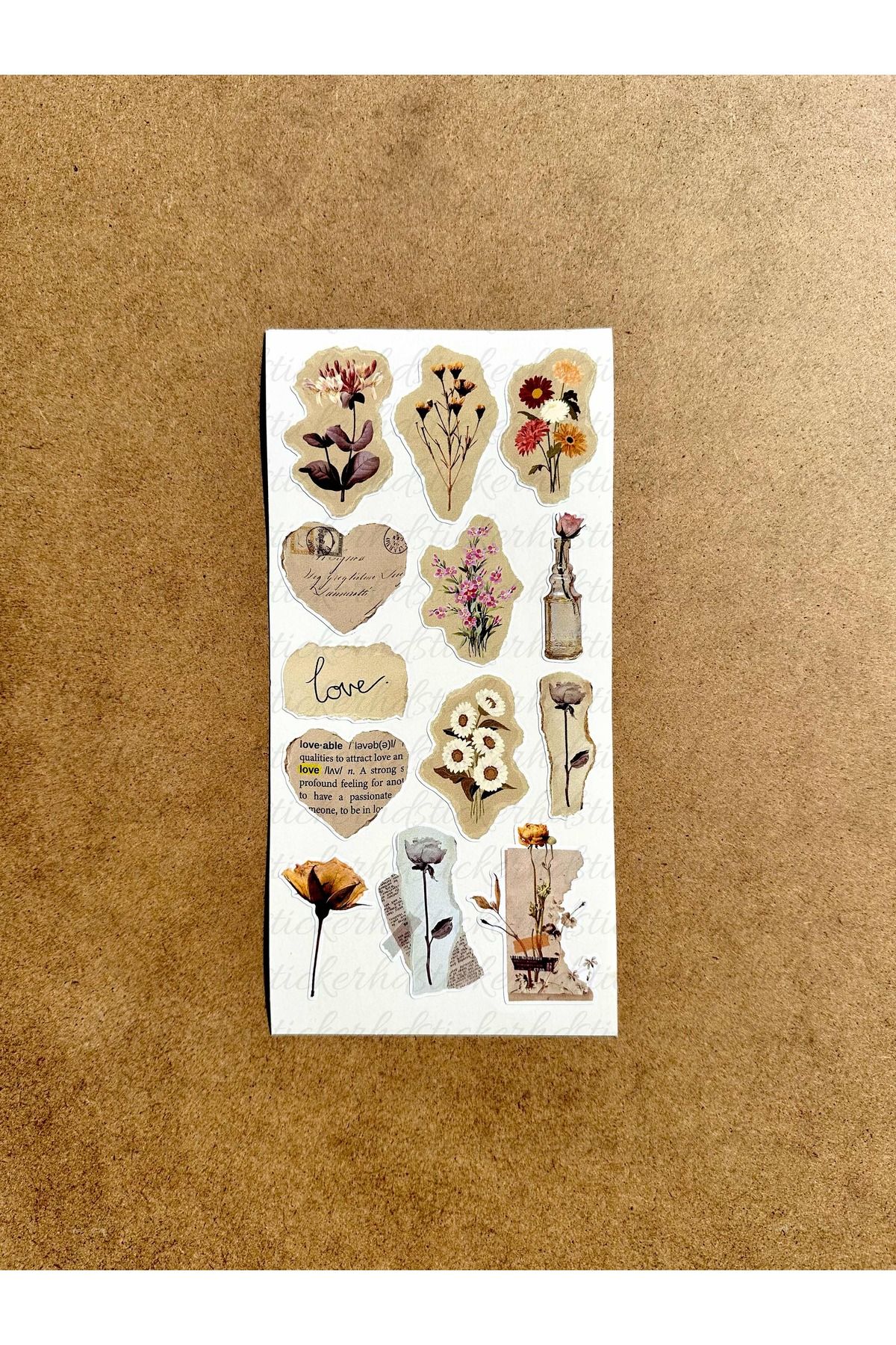 6'lı Vintage Temalı Sticker Seti 79 Adet Planner Ajanda Laptop Tablet Telefon Bullet Journal Etiket