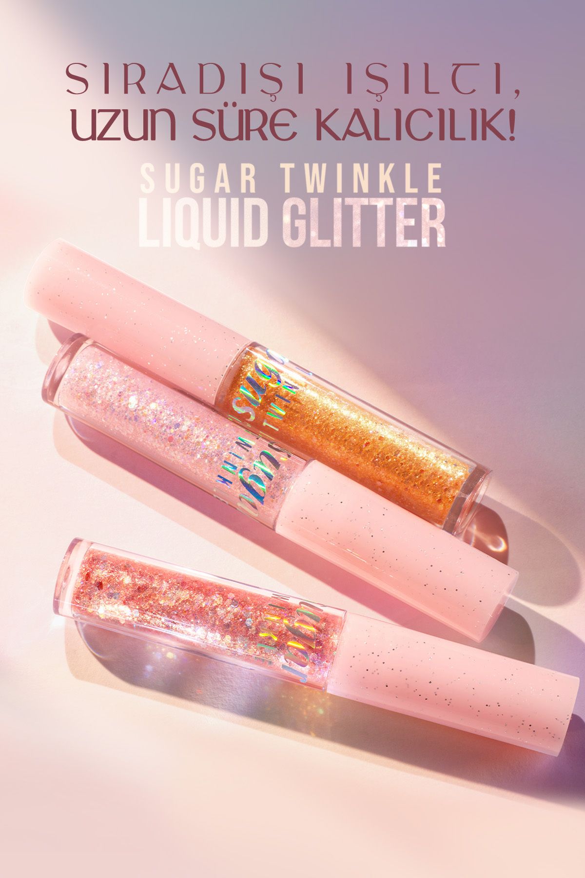 Gün Boyu Kalıcı, Jel Formda Likit Glitter Peripera Sugar Twinkle Liquid Glitter (01 Glitter Wave)