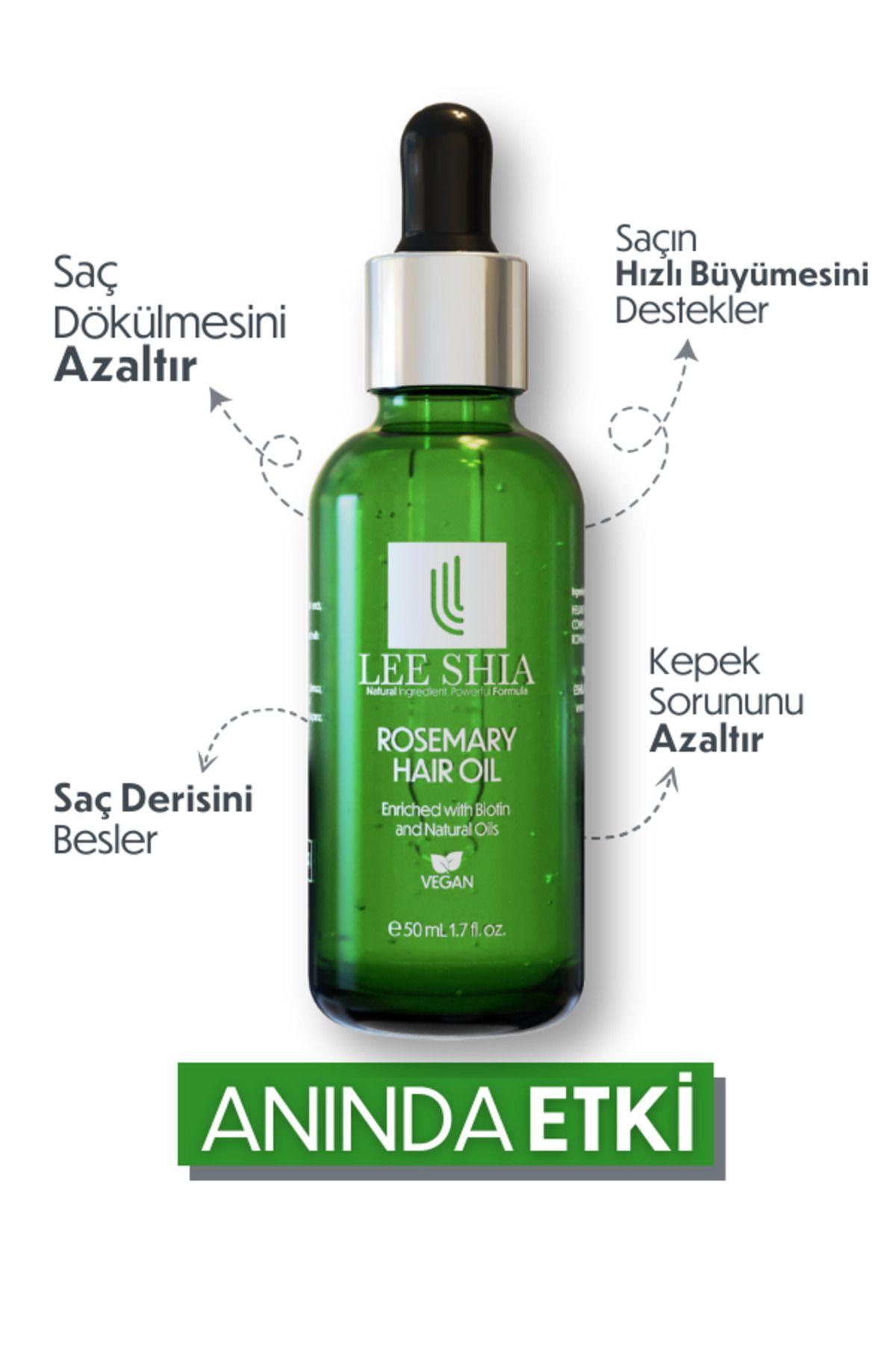 Biberiye ve Biotin Kompleksi 50ml - Yıpranmış ve Dökülen Saçlar İçin Hızlı Uzatıcı Saç Bakım Yağı