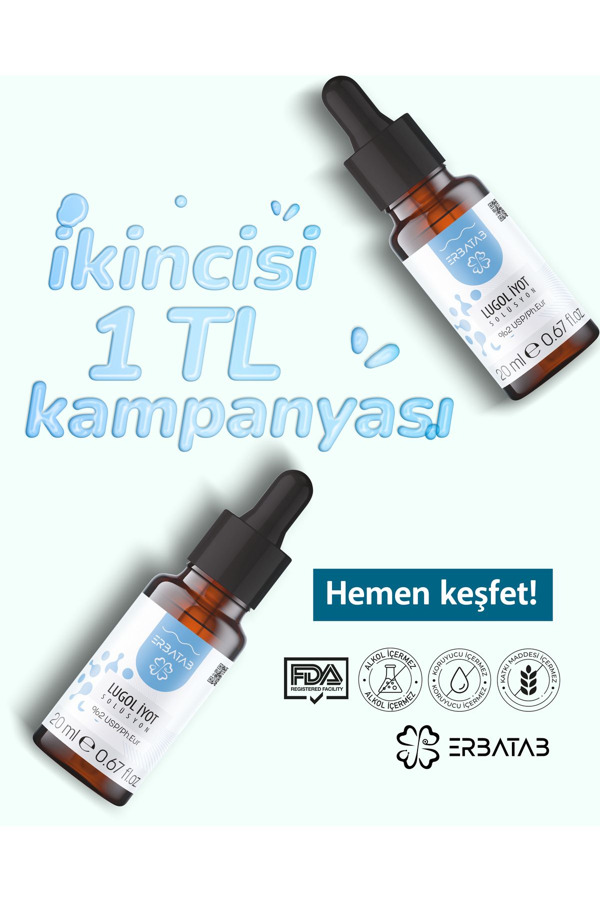 ErbatabLugol Iyot %2 20 ml