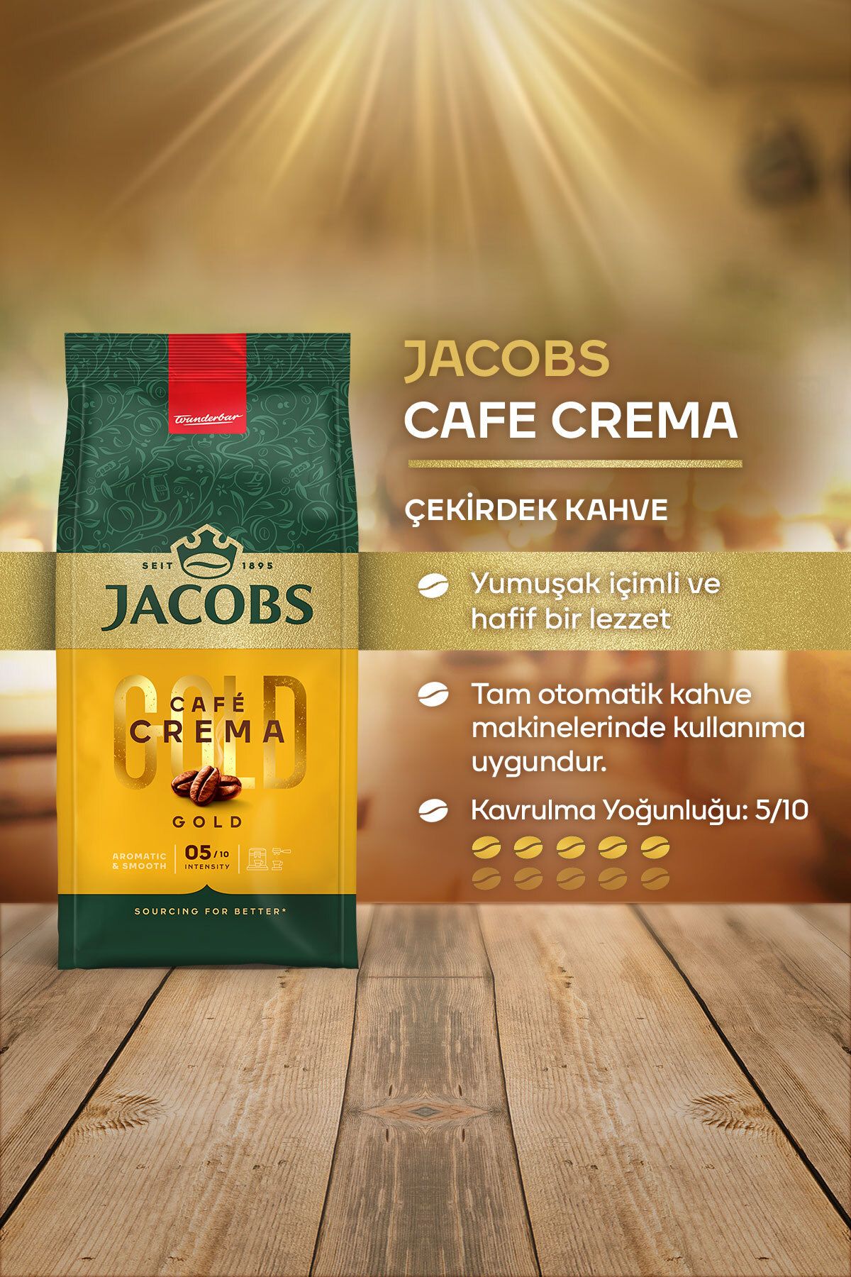 Cafe Crema Çekirdek Kahve 500 gr X2 Adet