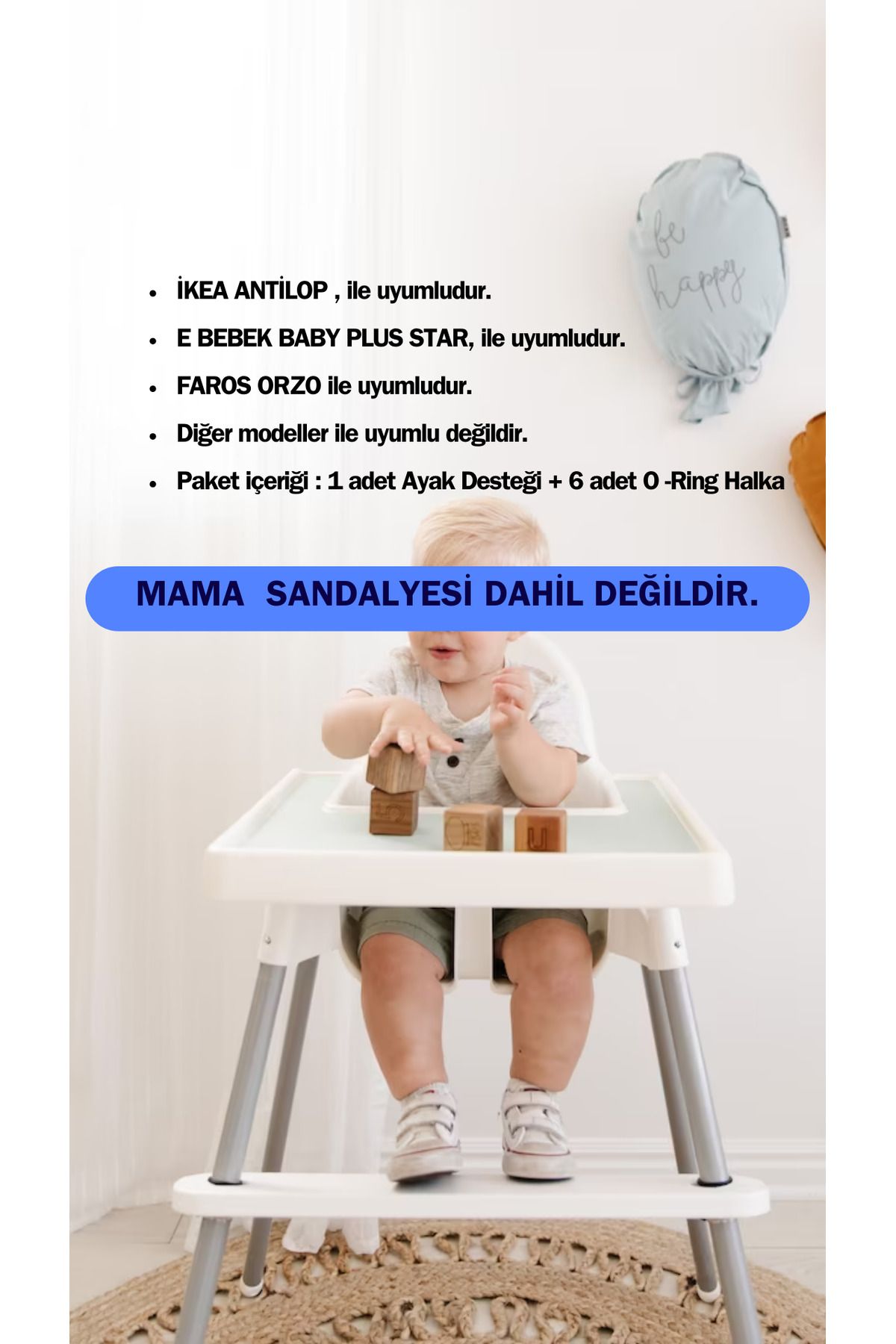 Wooda Çocuk Mobilyası & Aksesuar Mama Sandaly...