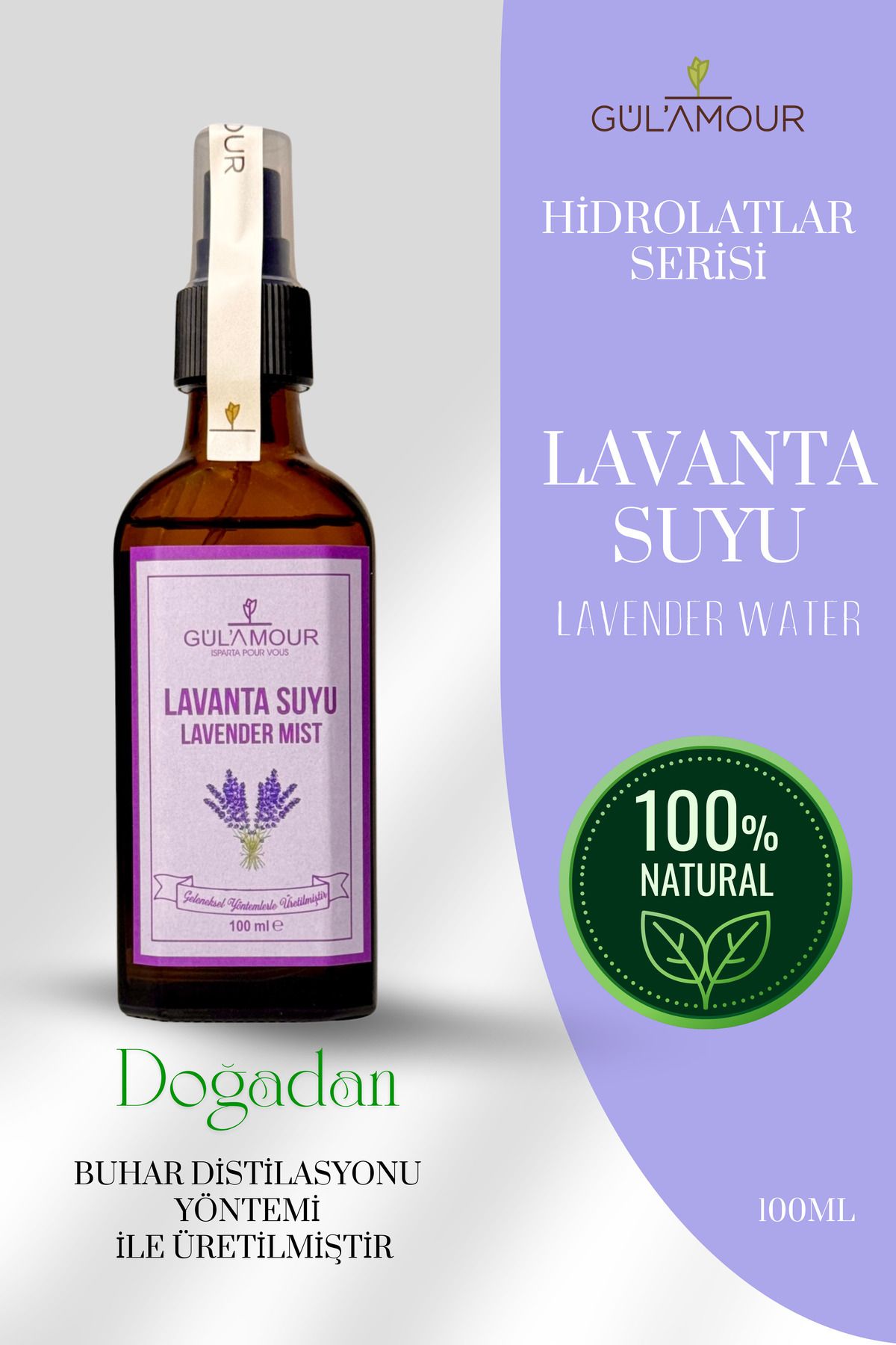 GÜLAMOUR Lavanta Suyu 100ml(HYDROLAT)