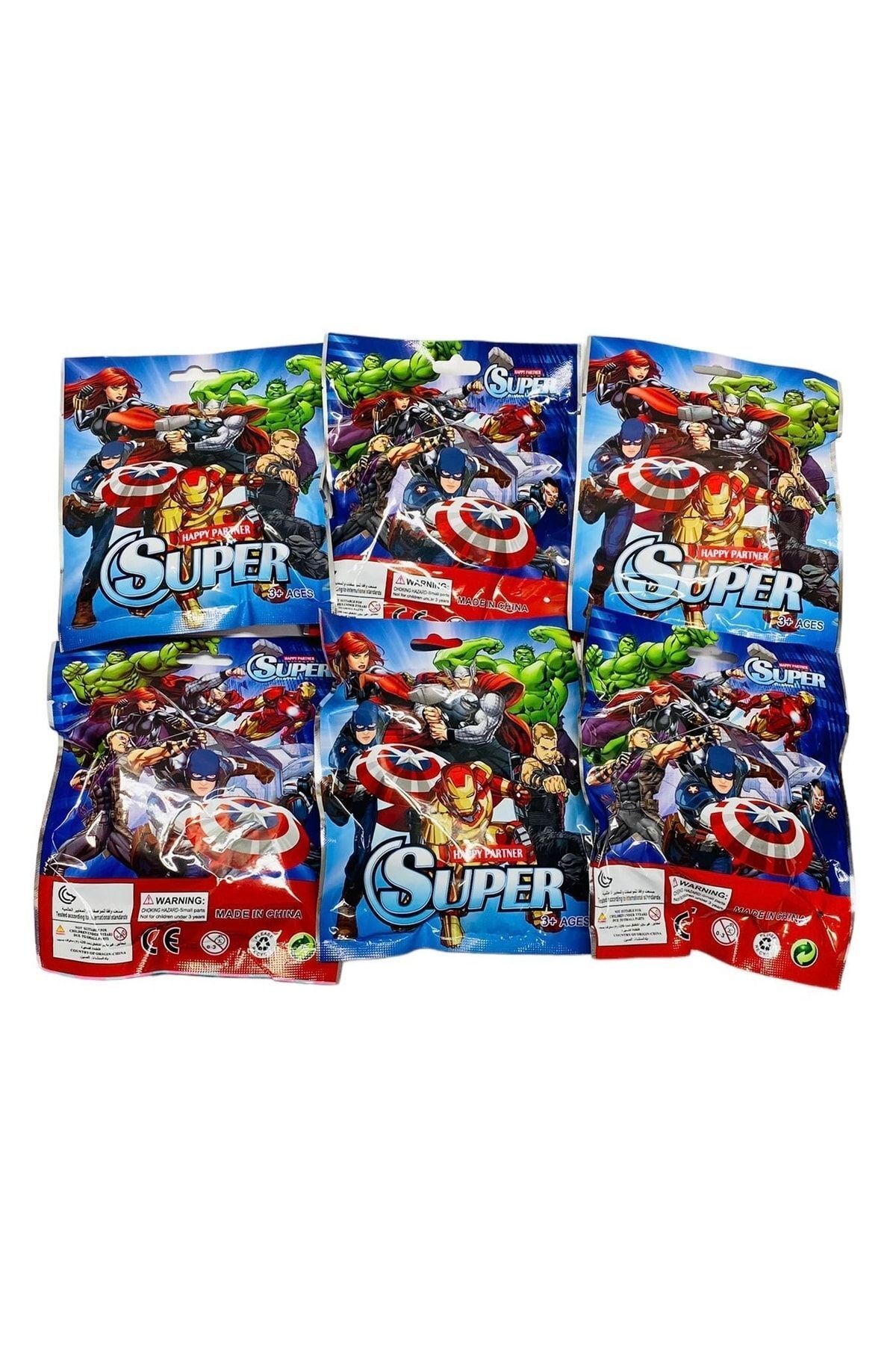 Avengers Figür Oyuncak Süpriz Paket 2 Adet 6 Kart Beraber