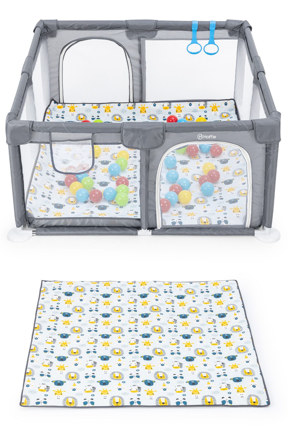 Playard Maxi Güvenli Bebek Ve Çocuk Oyun Alanı Oyun Parkı 150x150cm Oyun Matı Ve Topları