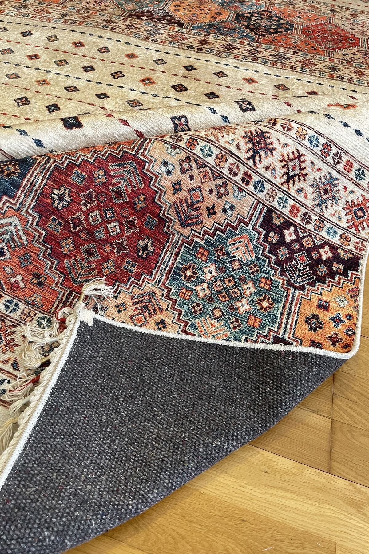 Dokuma Taban Yıkanabilir Kaymaz Taban Kilim Salon Halısı Mutfak Halısı Yolluk