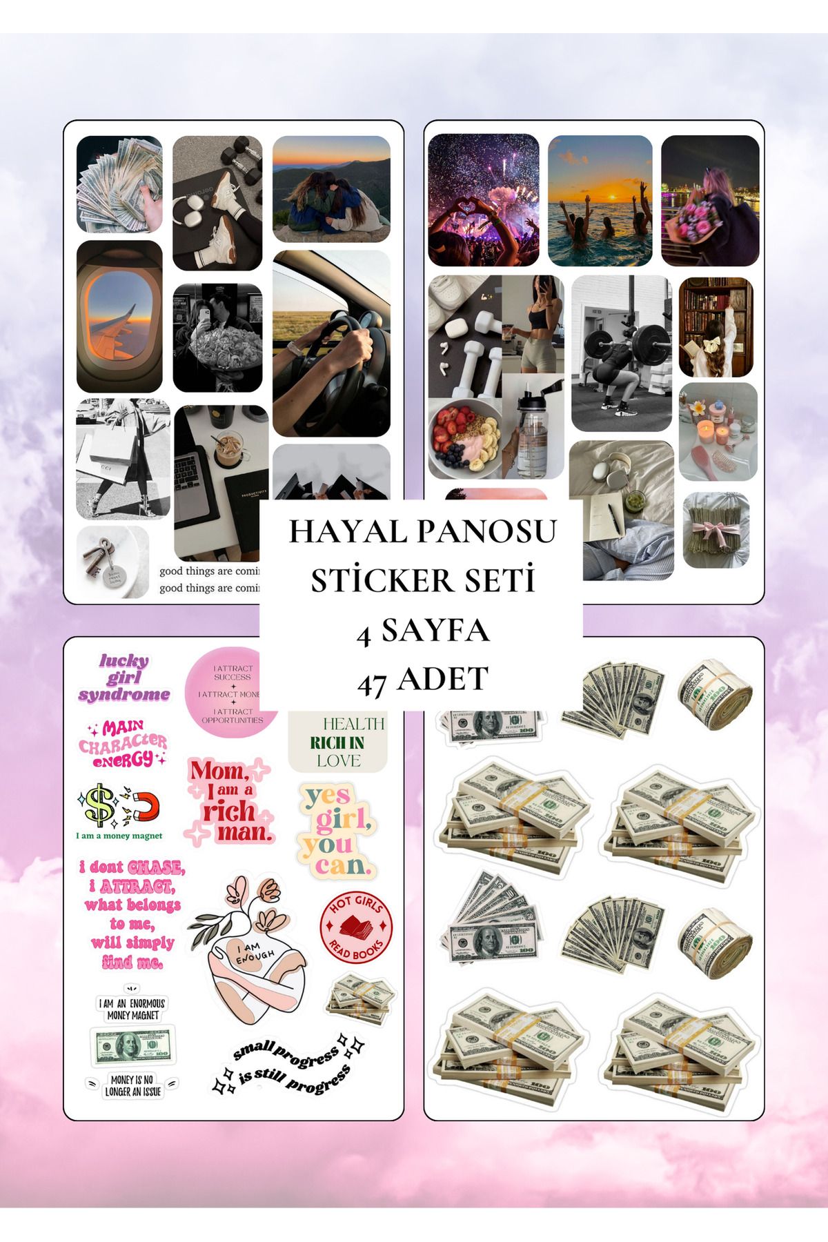 ANSHA CRAFTS"Hayal Panosu -Vision Board Stick...