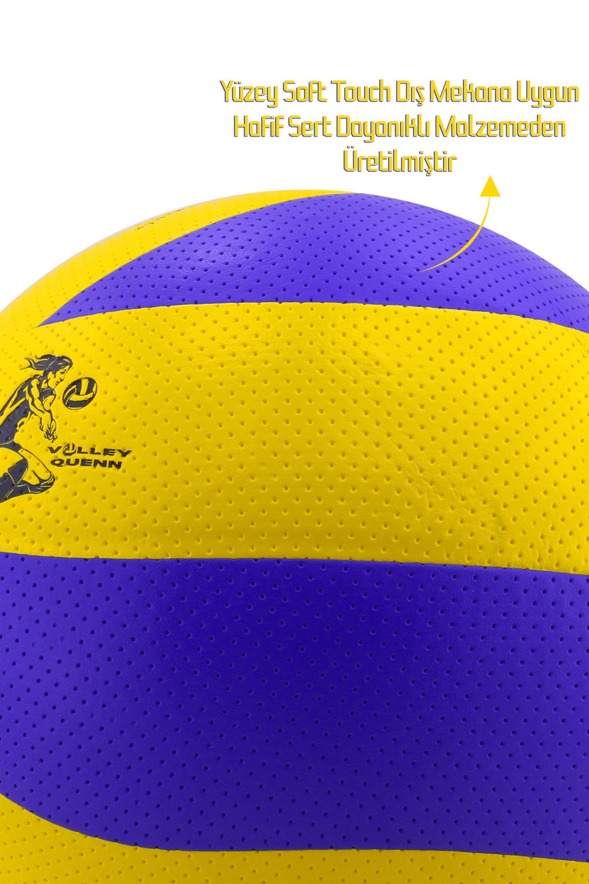 Yapıştırma Voleybol Topu Pompalı Set Soft Touch İç-Dış Mekan Uygun 8 Panel Mavi 280 Gram