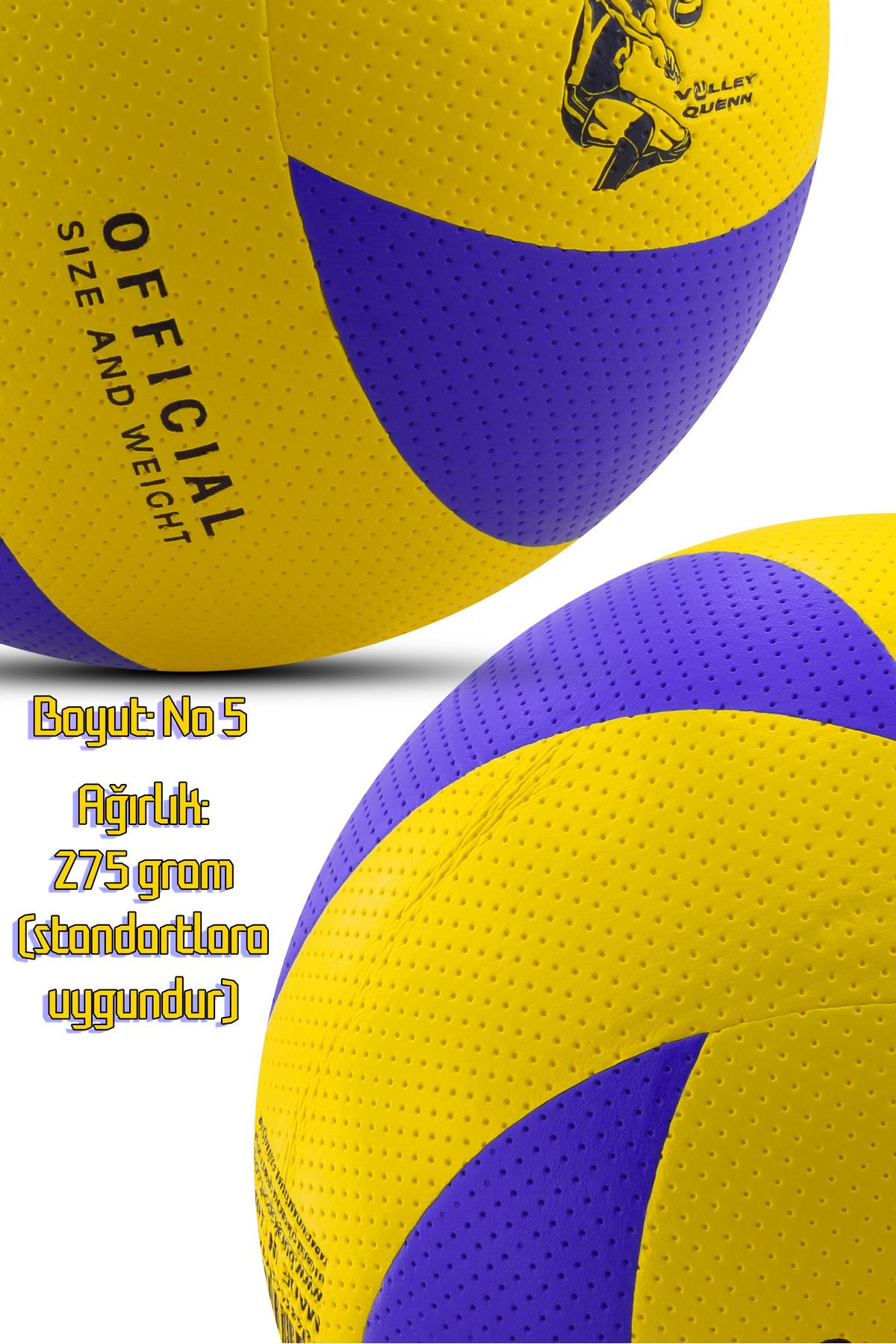 Yapıştırma Voleybol Topu Pompalı Set Soft Touch İç-Dış Mekan Uygun 8 Panel Mavi 280 Gram