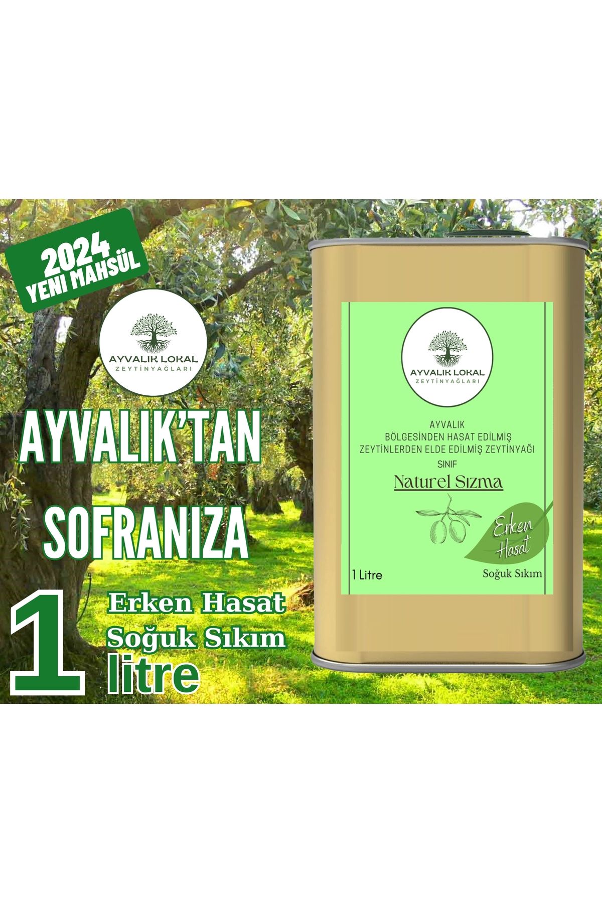 AYVALIKNaturel Sızma ErkenHasat Soğuk Sıkım Z...