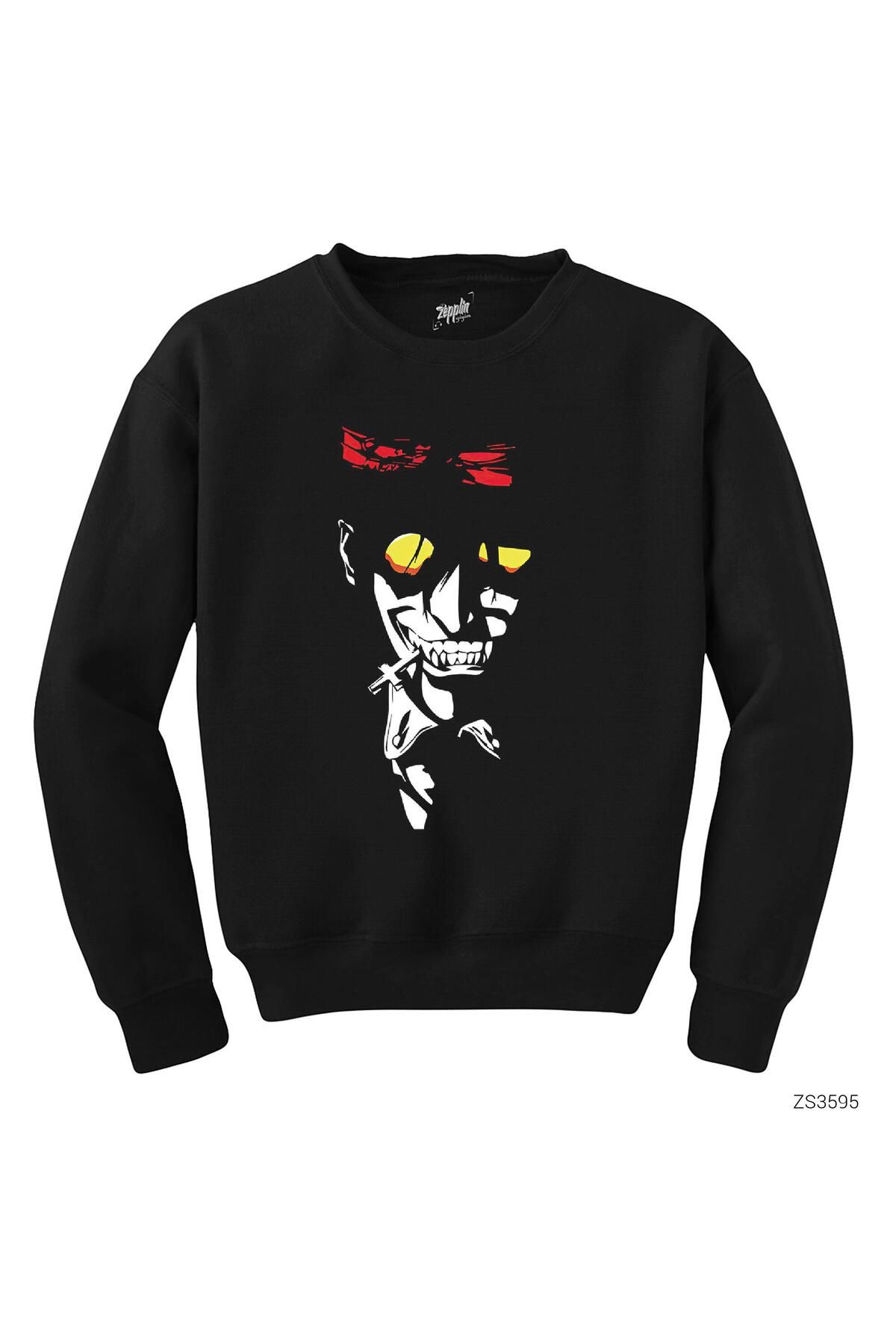 wuqhu Hellsing Ultimate CrossSiyah Sweatshirt