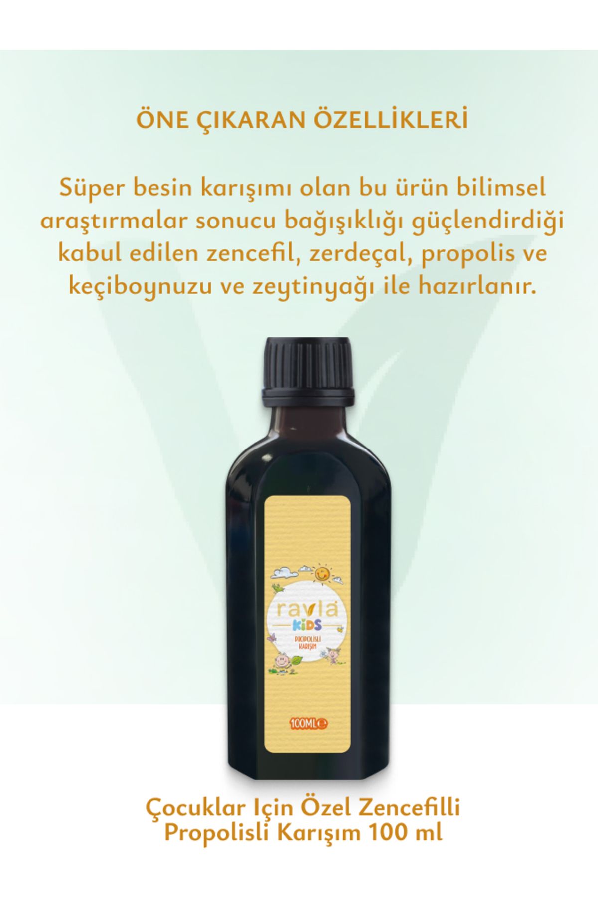 Çocuklar Için Özel Zencefilli Propolisli / Hmf Analizli -100ml