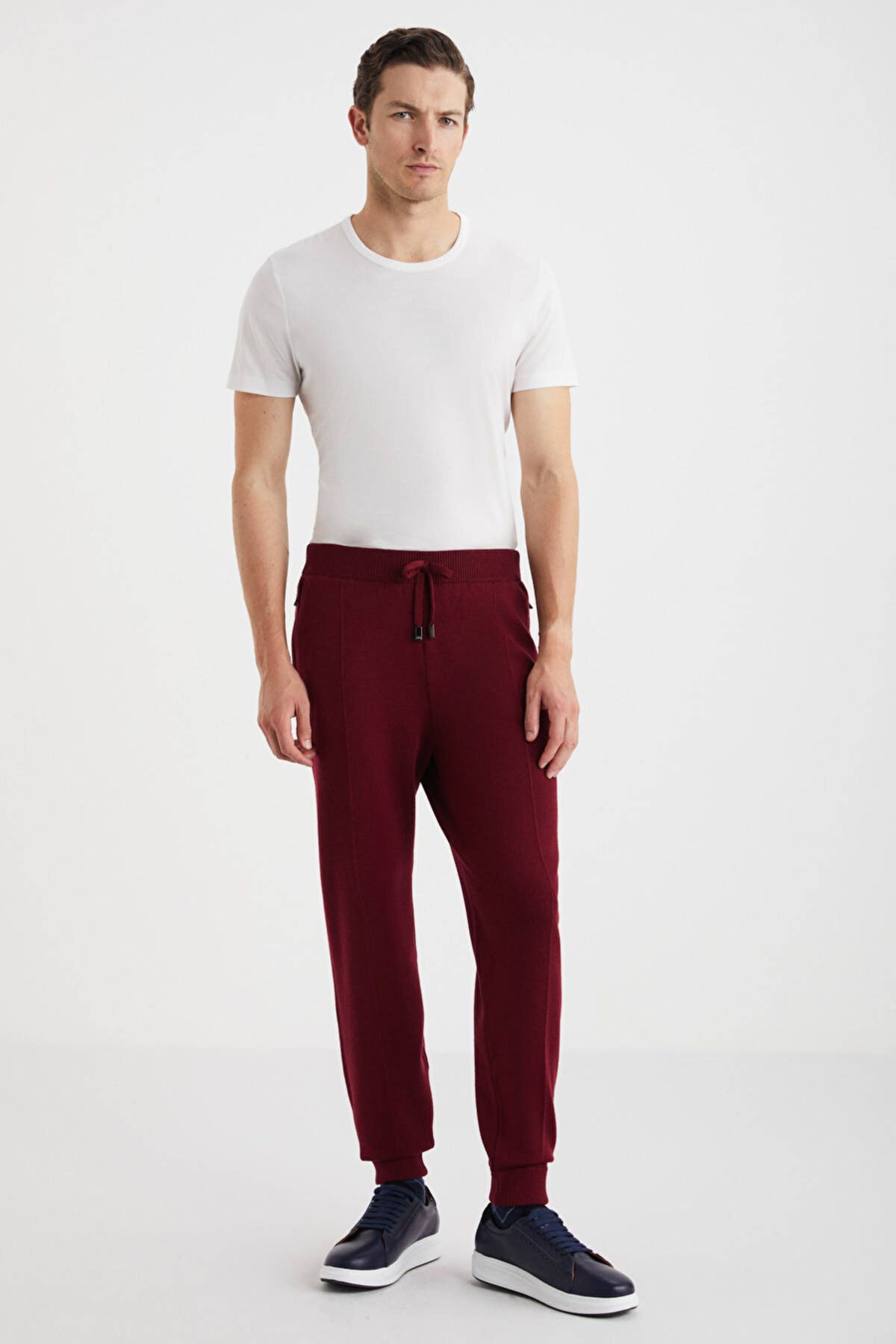 Hemington Bordo Merino YünActivewear Triko Pa...