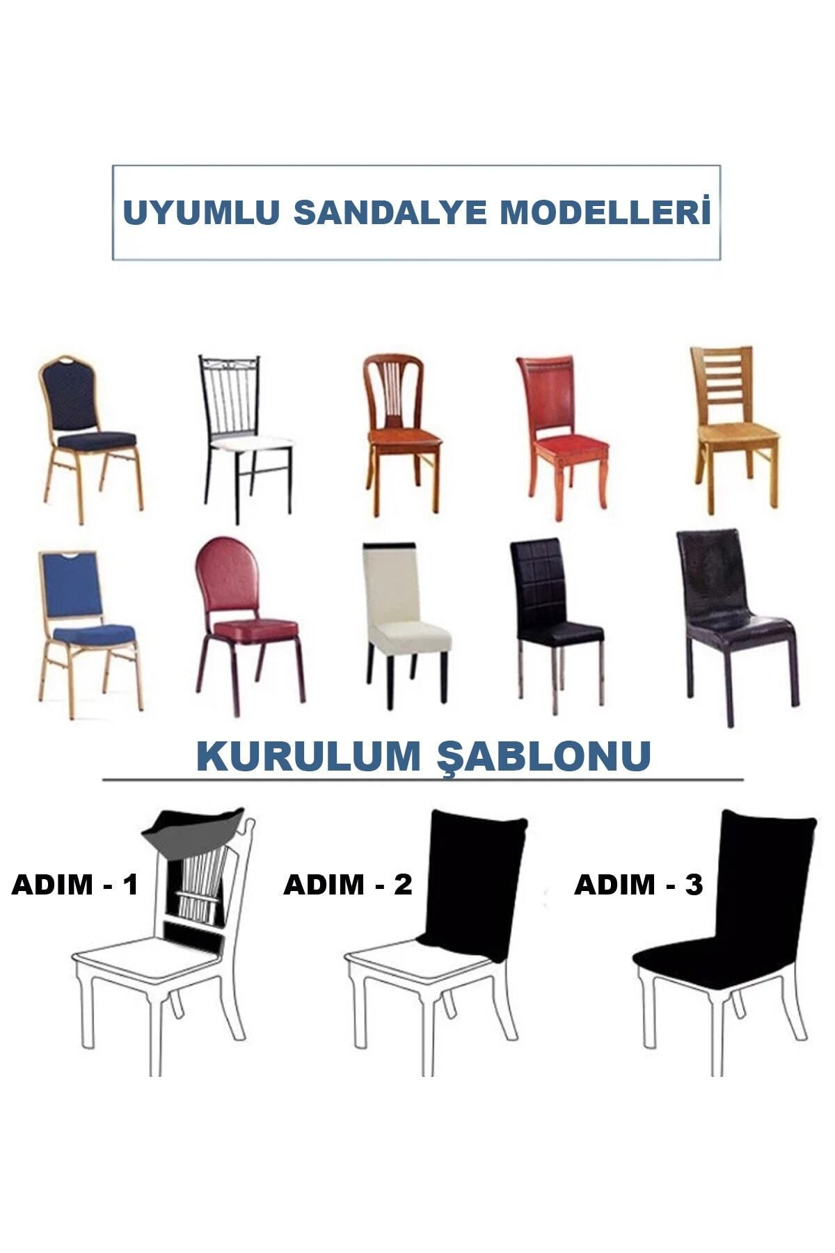 Bal Peteği Likralı Spandex Kumaş Sandalye Kılıfı Yıkanabilir Tüylenmez Tekli Sandalye Örtüsü - Beyaz