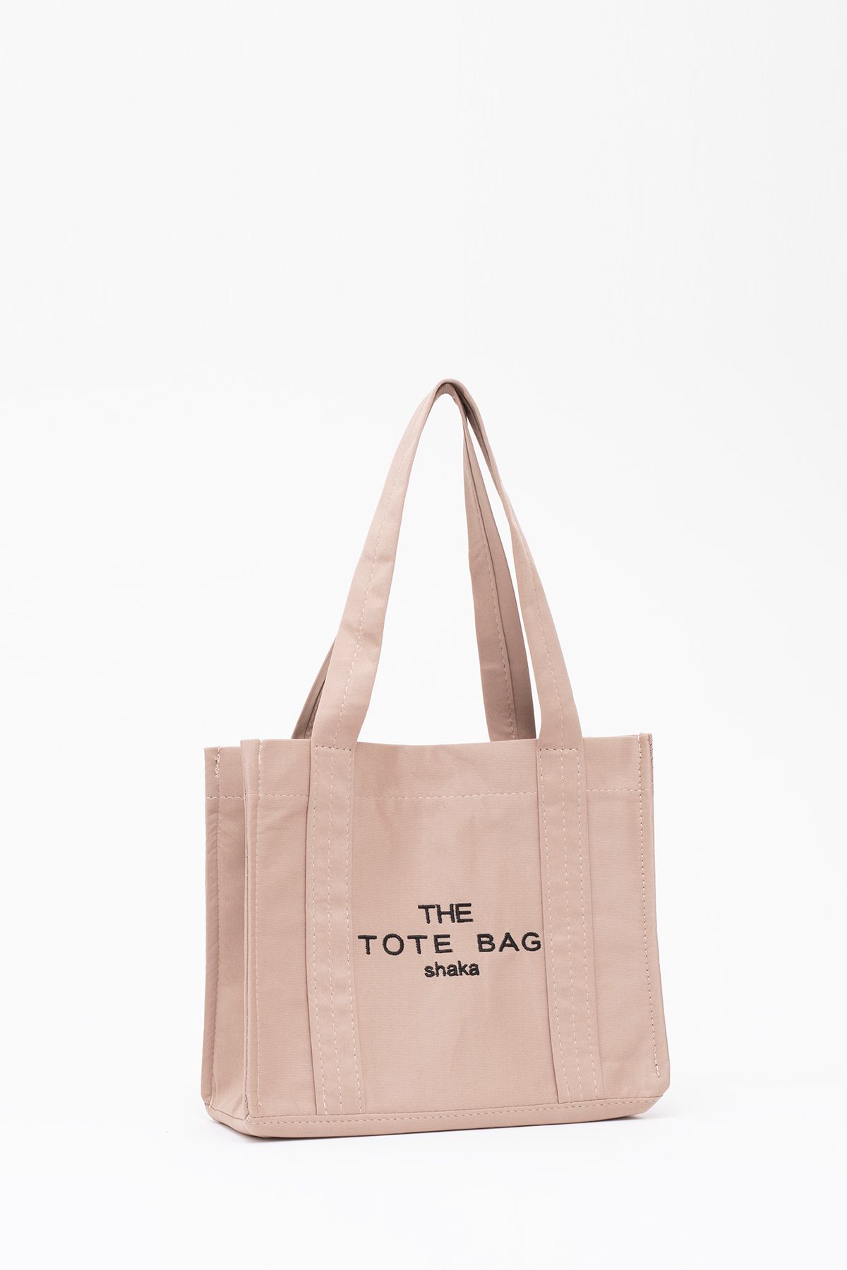 Vizon U45 Çıt Çıt Kapatmalı The Tote Bag Işlemeli Kanvas Kumaş Günlük Kadın Kol Ve Omuz Çantası 25x3