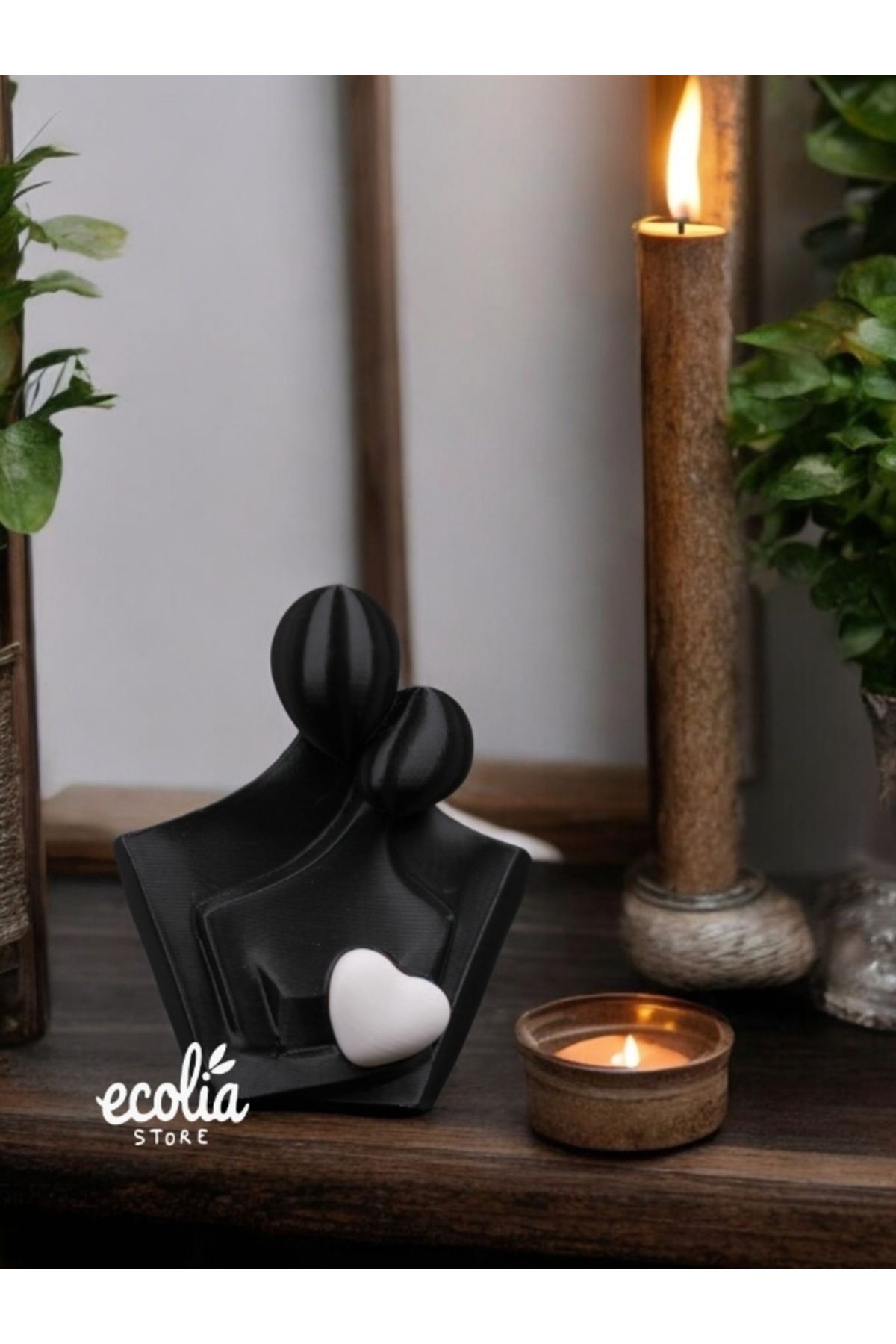 Romantik Çift Figürü 10 Cm - Minimalist Dekoratif Biblo Sevgililer Günü Hediyesi