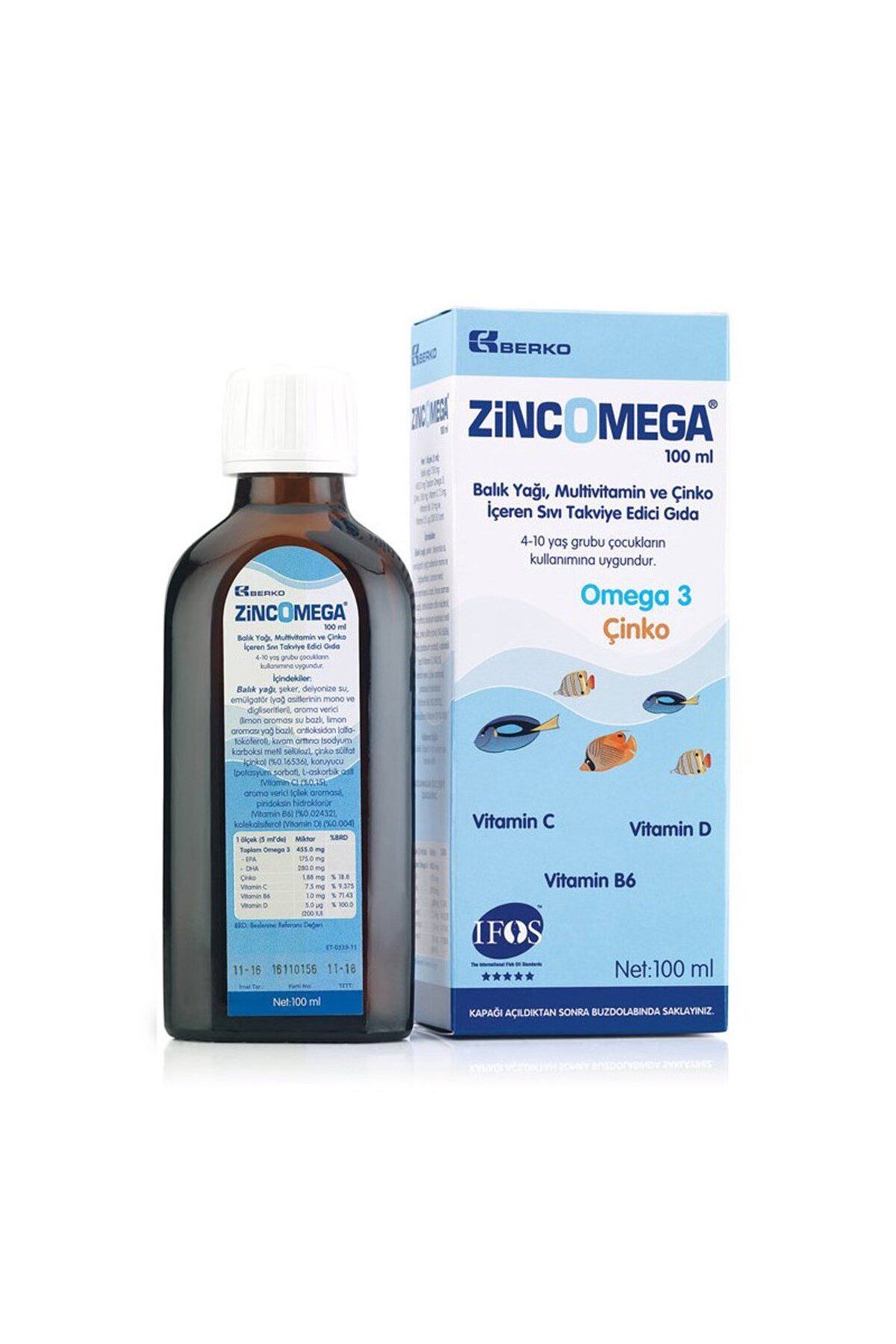 Zincomega Omega 3 Balık YağıŞurubu 100 ml