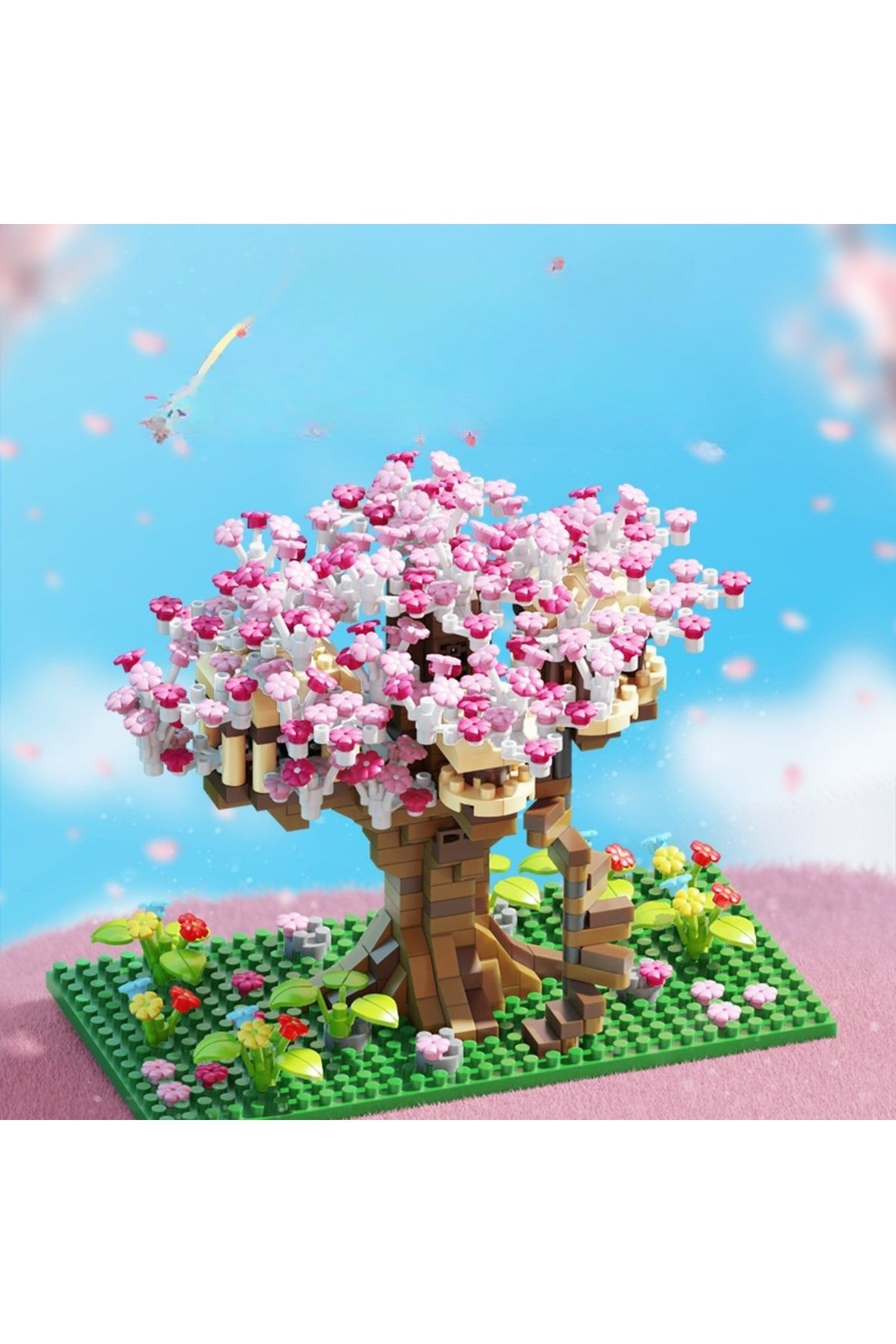 Sakura Ağaç Evi Yapı Taşları Montajı(628 PCS)