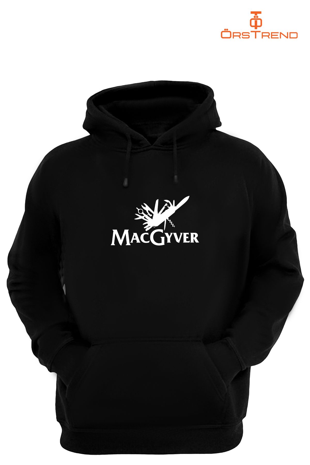 MacGyver Baskılı Unisex Kapşonlu Sweatshirt