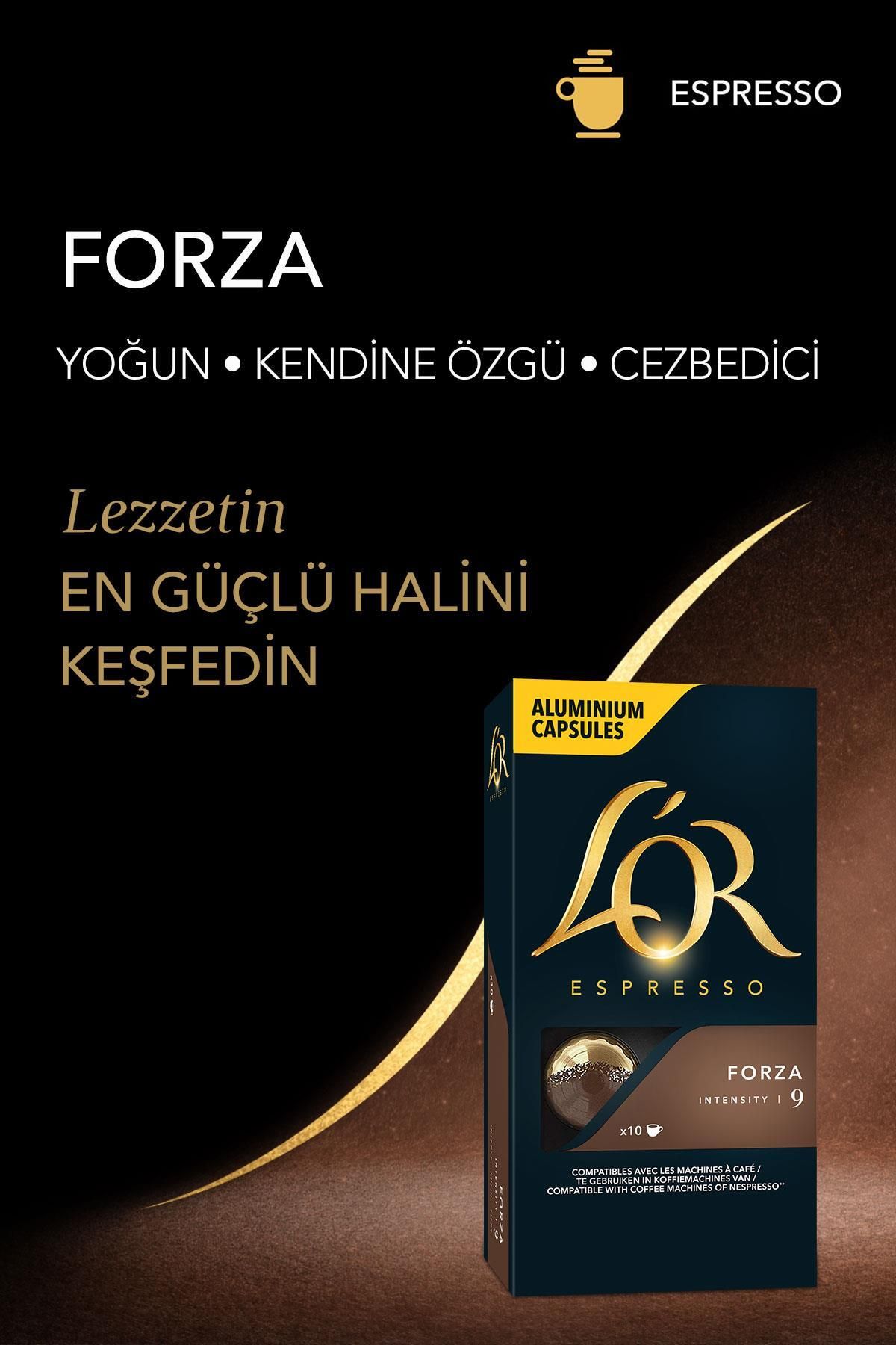 Forza Intensity 09 Nespresso Uyumlu 10 Adet Alüminyum Kapsül Kahve