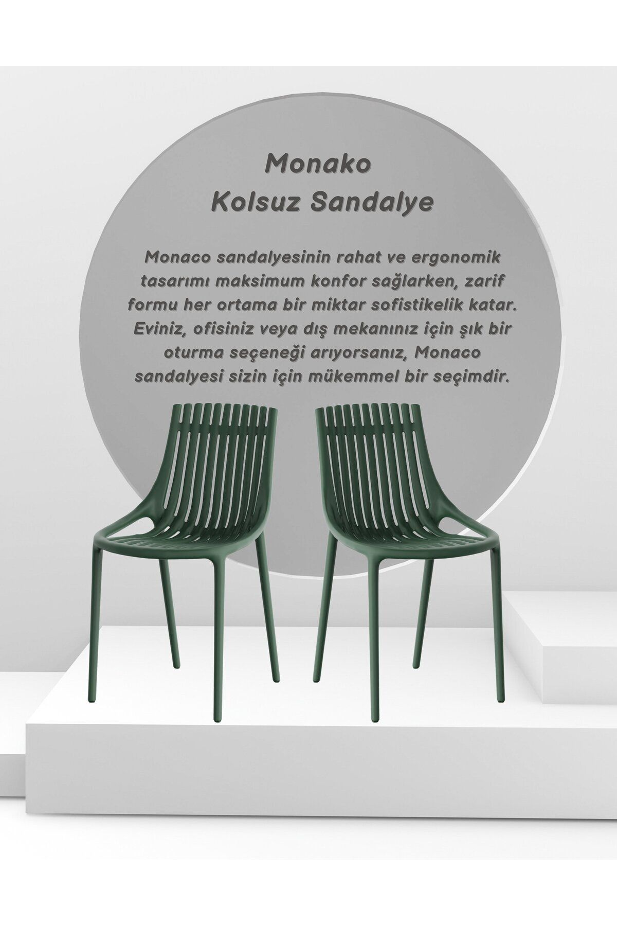 MONAKO KOLSUZ  LÜX CAFE &  RESTAURANT  SANDALYESİ 2 Li Set