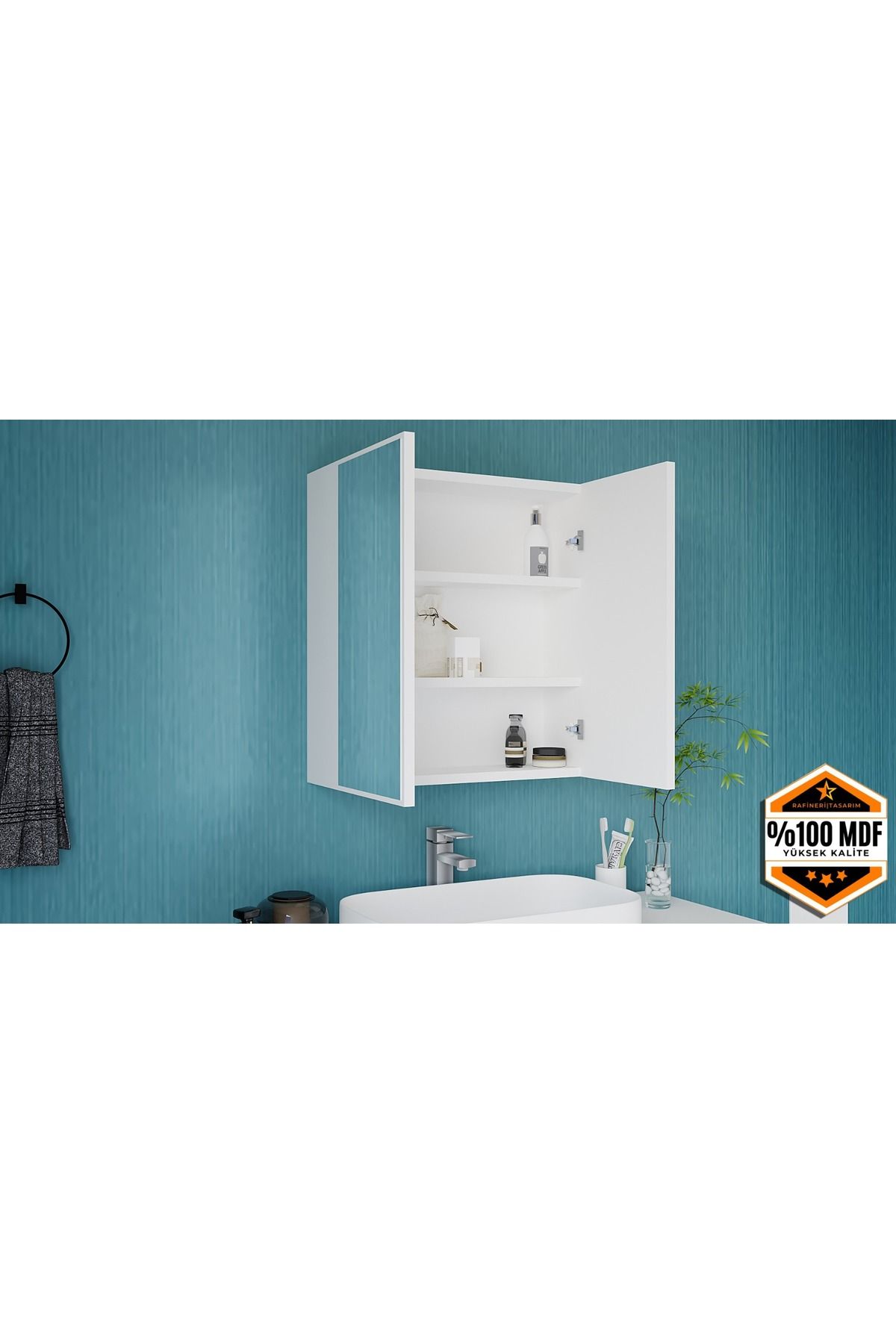 DEKORFİMfm01 2 KapaklıAynalı Banyo Dolabı Çok...