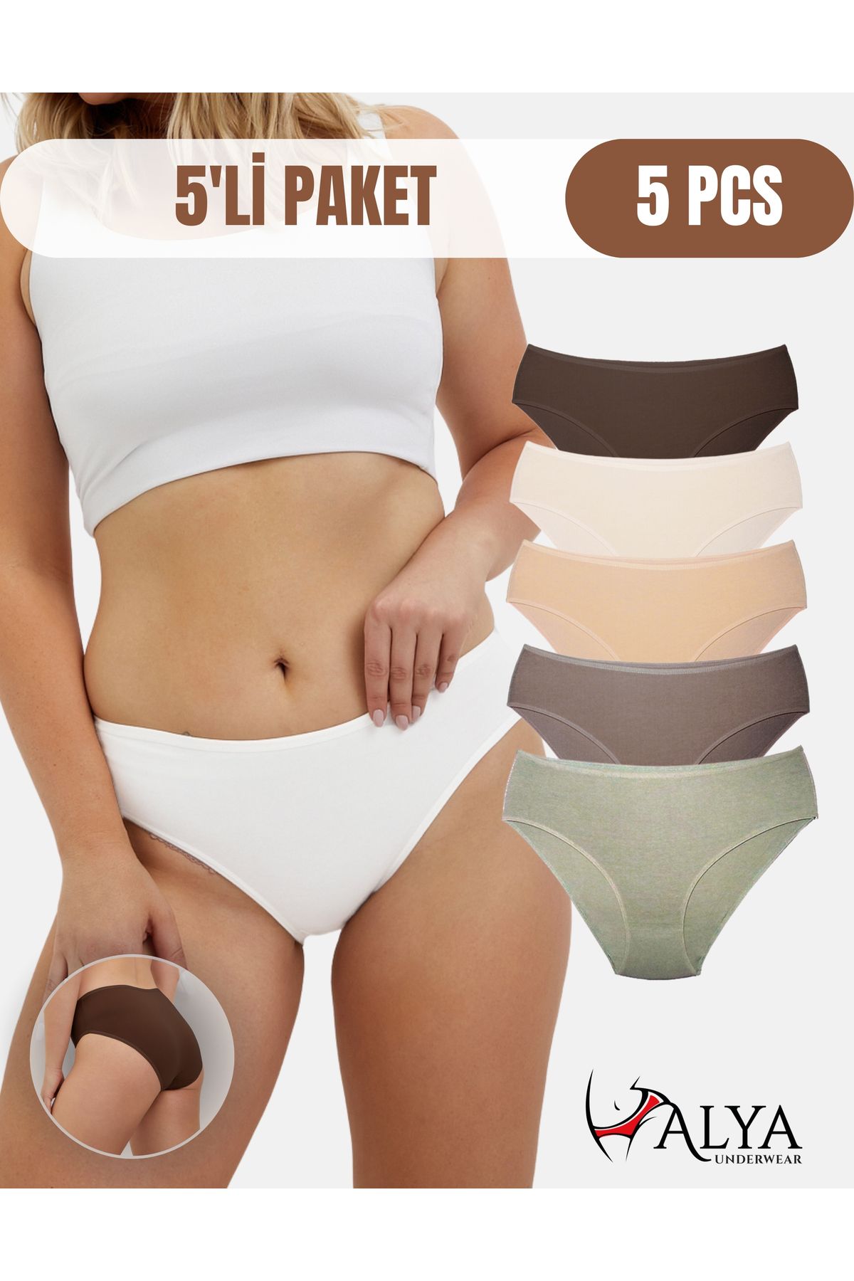 ALYA UNDERWEAR Kadın KülotPamuklu Iç Çamaşırı...