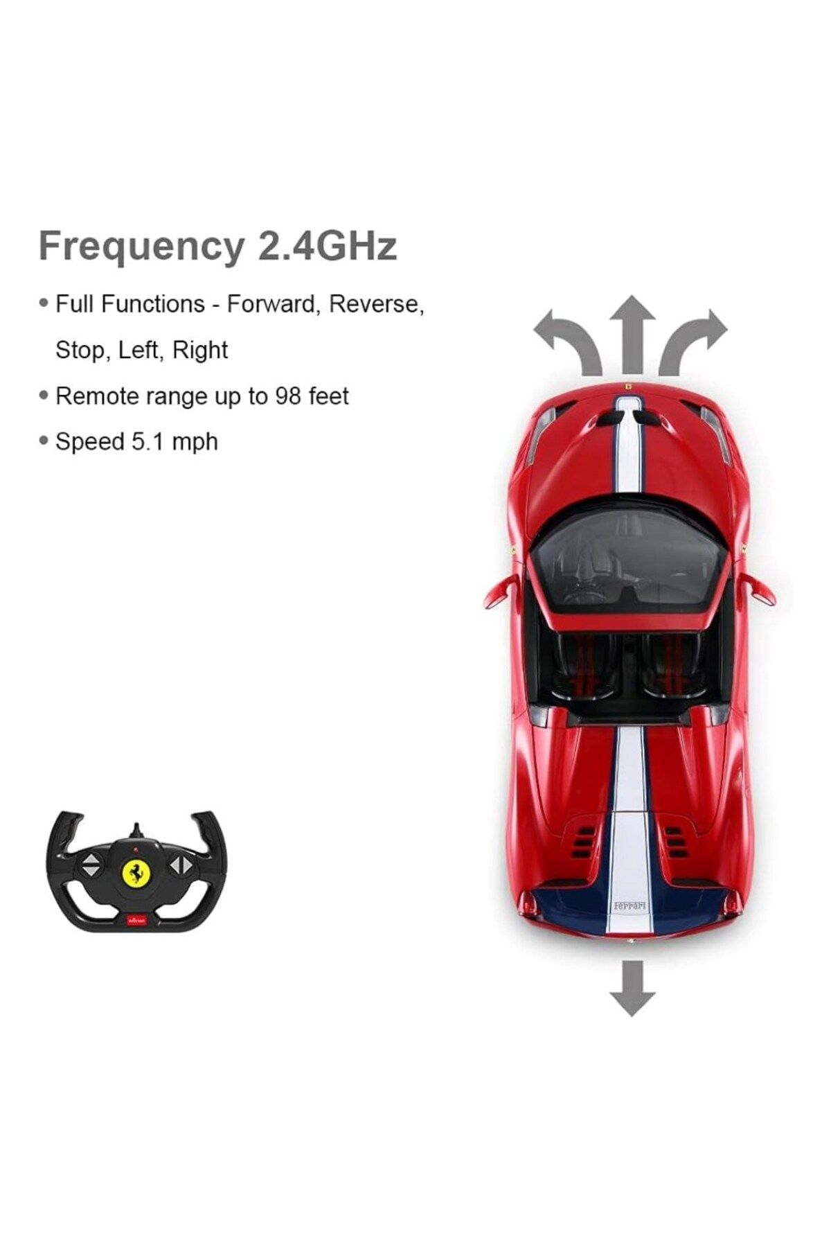 1:14 Uzaktan Kumandalı Araba Ferrari 458 Speciale Oto Kapı Açılan 27 Mhz Usb Işıklı