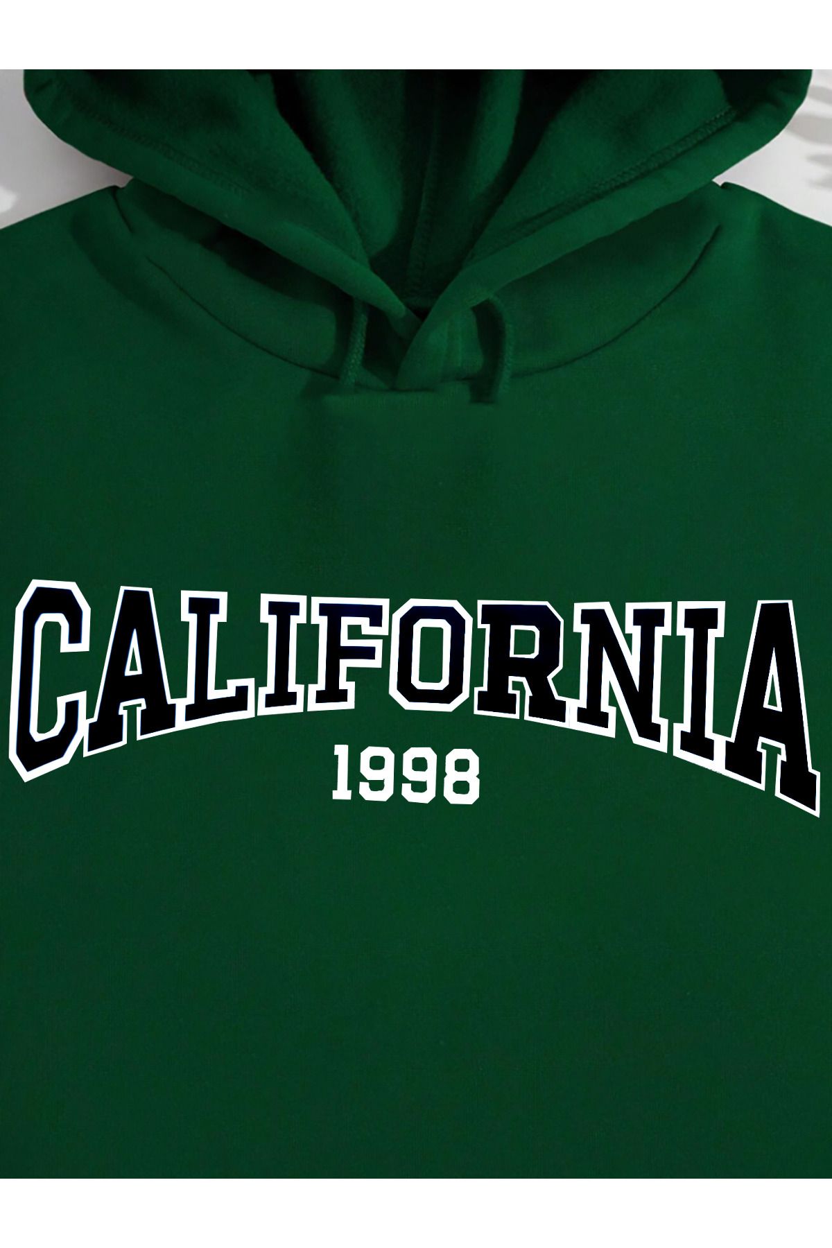 Unisex California 1998 Temalı Yeşil Sweatshirt