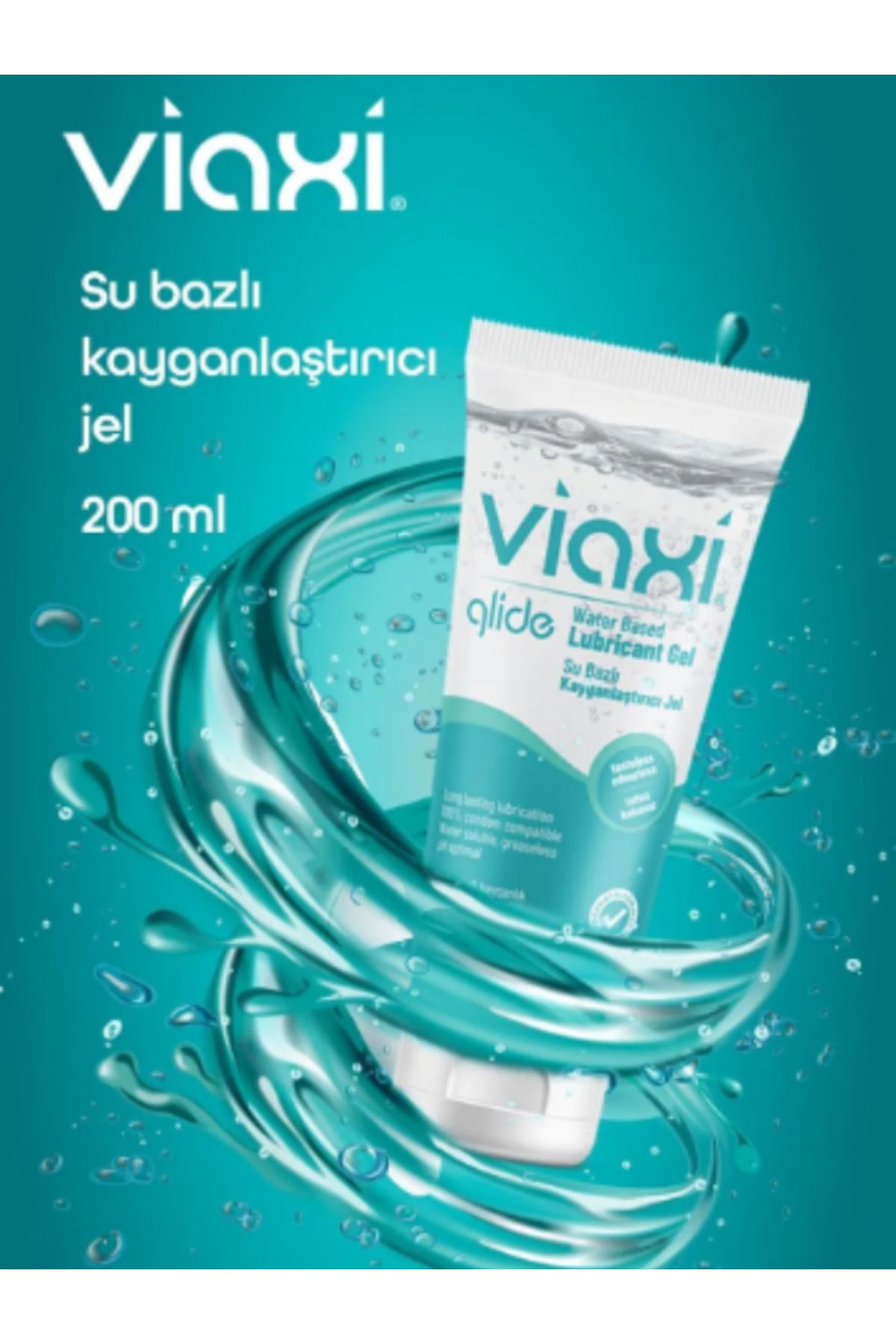 Glide Su Bazlı Kayganlaştırıcı Jel Sade 50 ml. x2