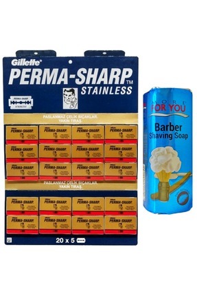 Stainless Yaprak Tam Jilet Tıraş Bıçağı 1 Adet 100'lü Paket, More For You Tıraş Sabunu Seti Image 0