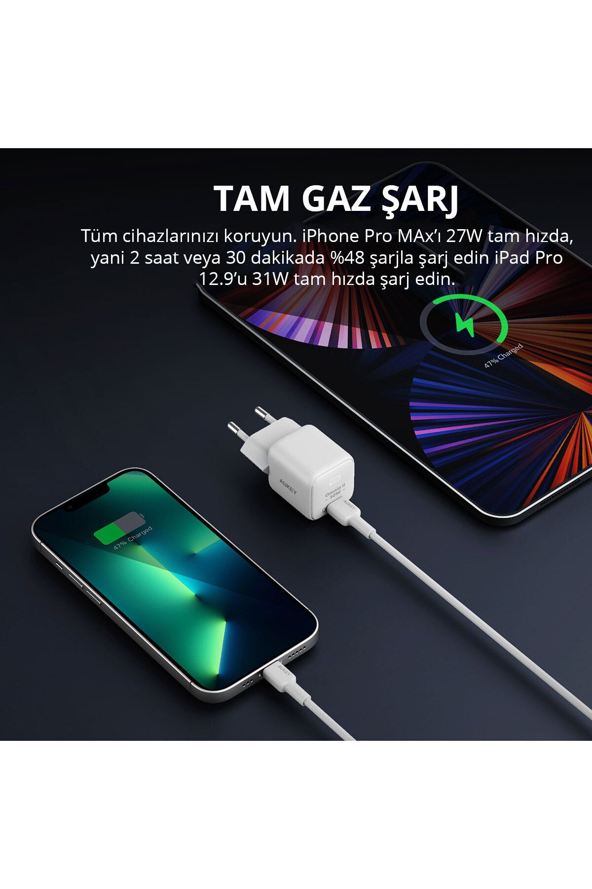 30w Omnia Iı Mini Gan Type-c Pd Şarj Adaptörü