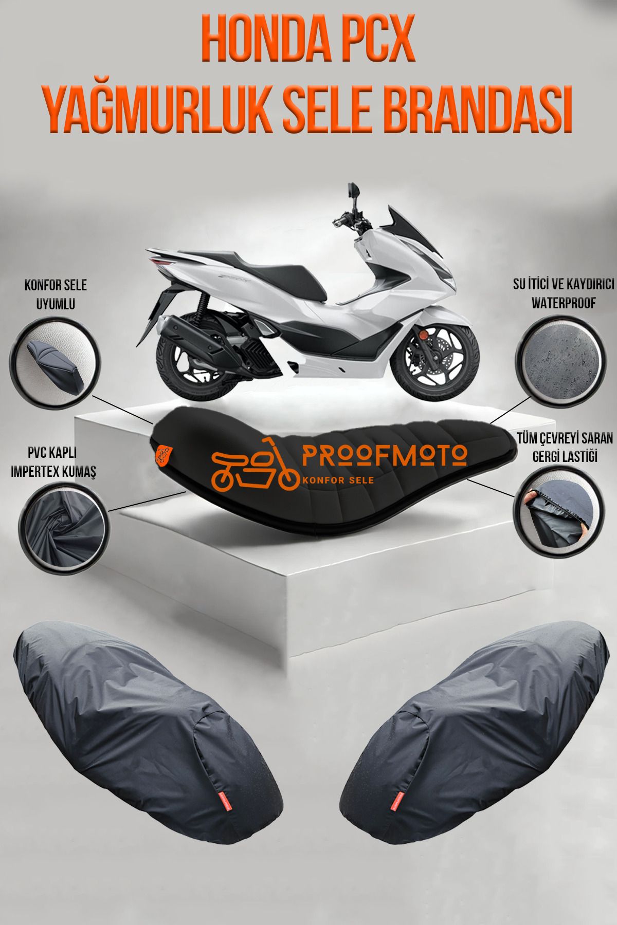 PROOFMOTO Honda Pcx SuGeçirmez Sele Yağmurluk...