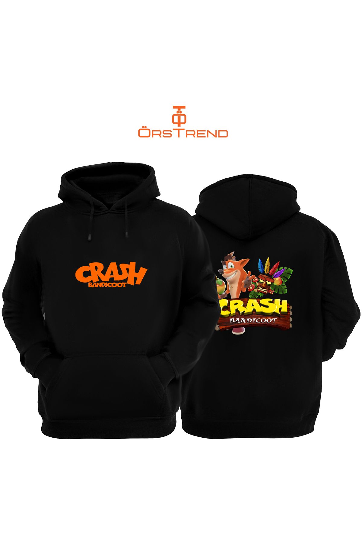 ÖRSTRENDCrash BandicootBaskılı Unisex Kapşonl...