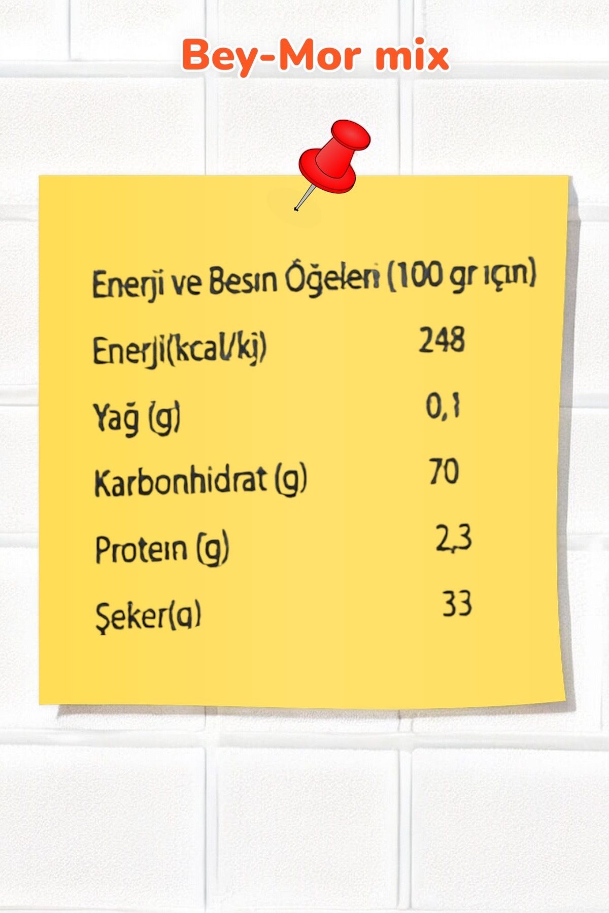 Organik Bey Mor Mıx 260gr