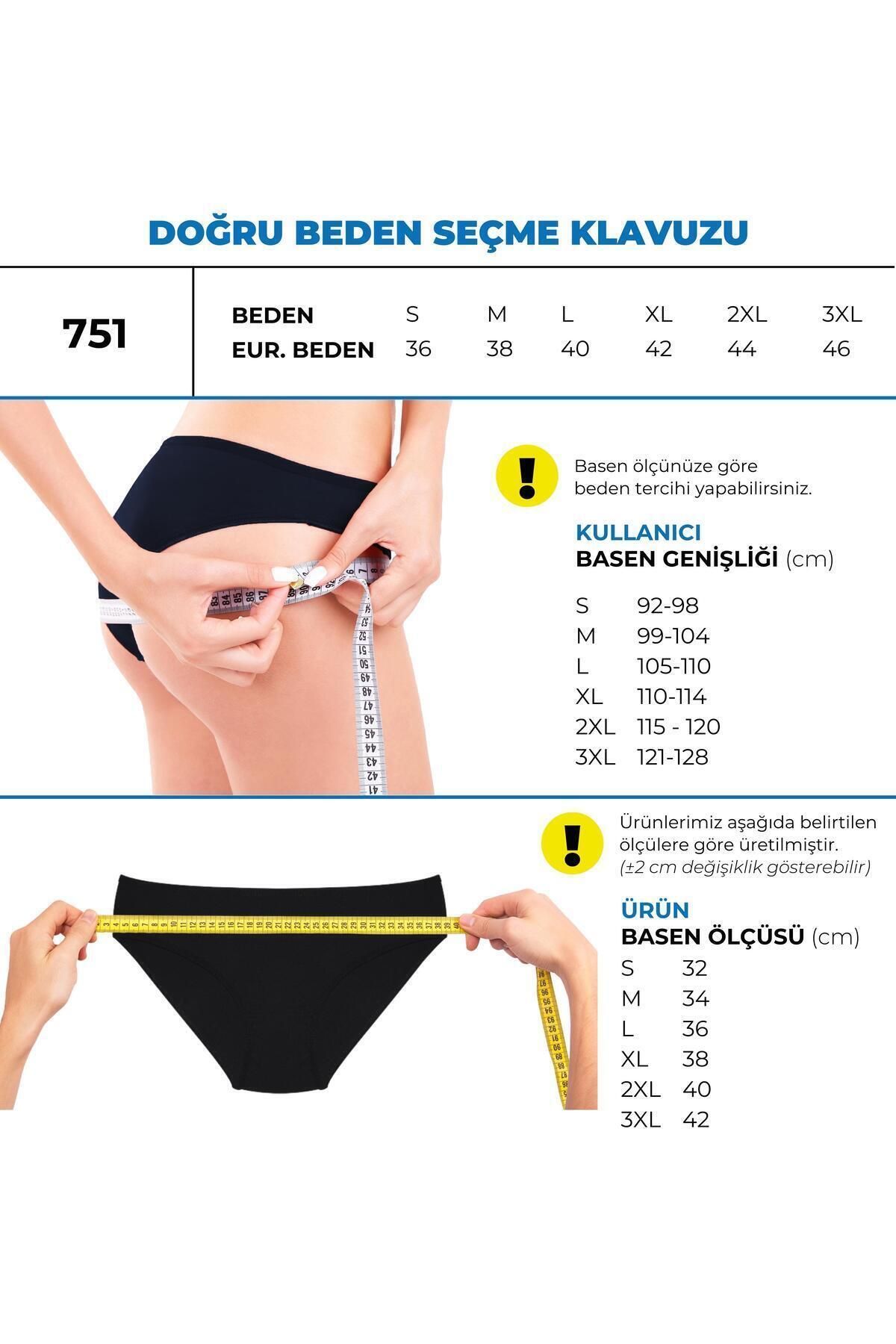 Kadın Pamuklu Külot Basic Slip Renkli 10'lu Paket ( Multicolor-x33 )