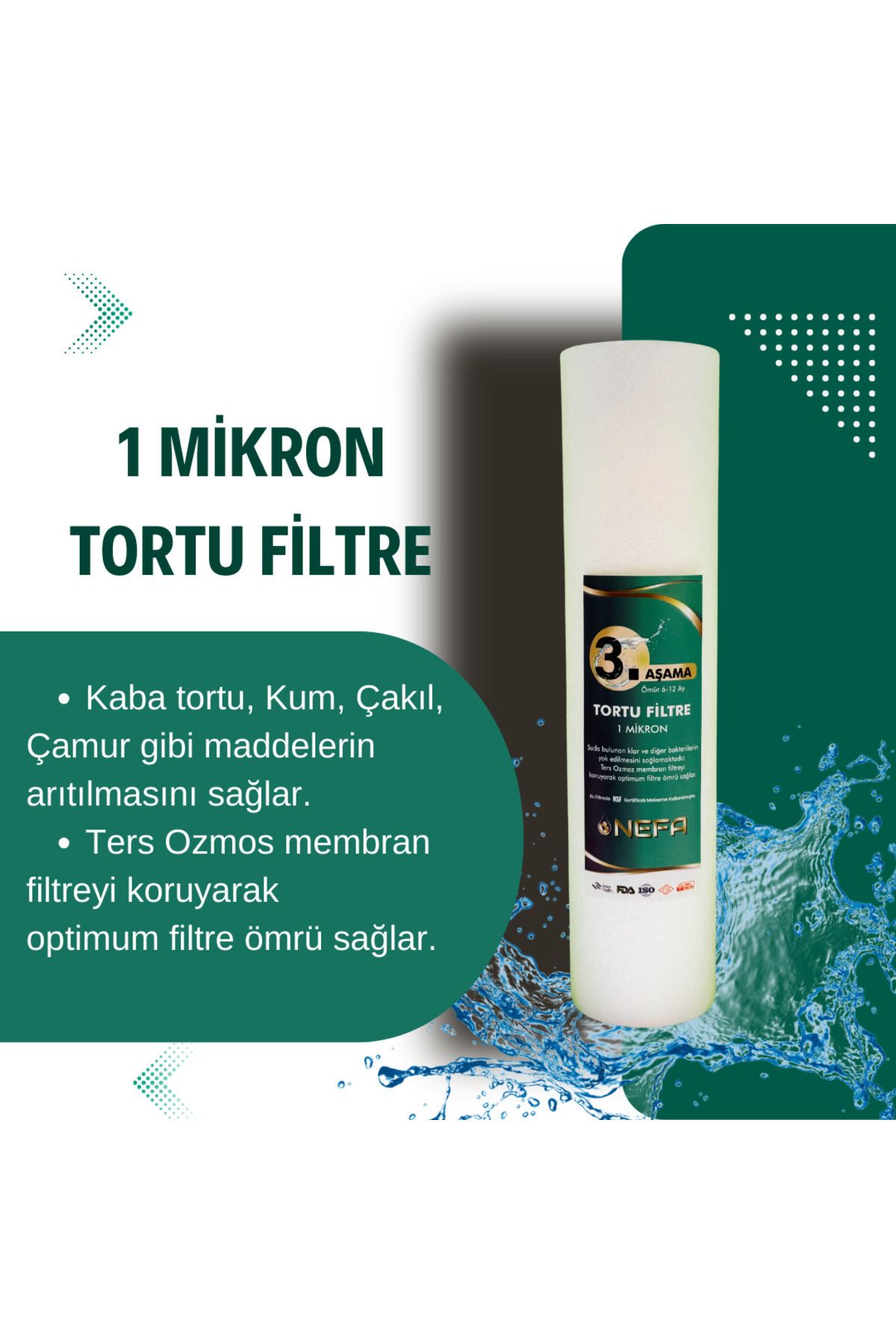 Açık Kasa Su Arıtma ve İhlas Aura Cebilion -Compact Model- Uyumlu Extra Mineral 6'Lı Filtre Seti