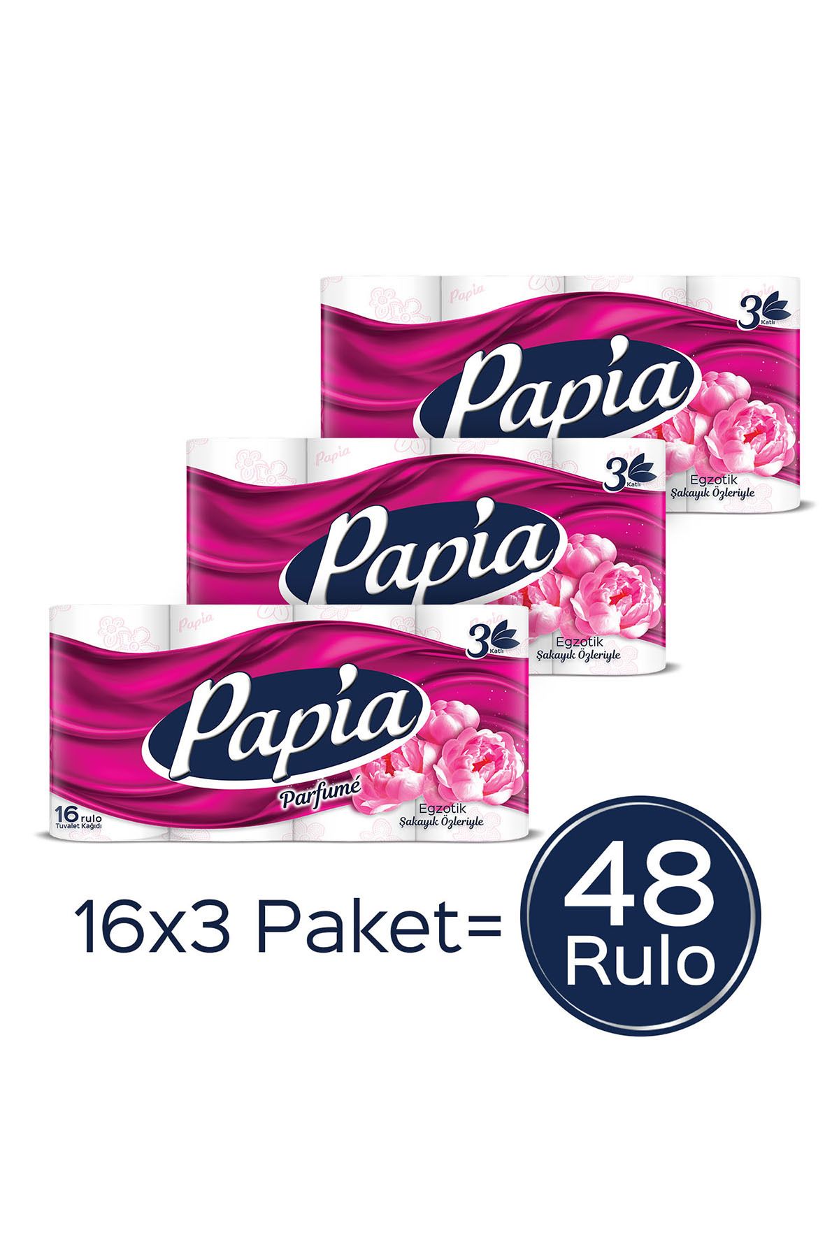 Parfümlü Egzotik Tuvalet Kağıdı 48 Rulo (16 RULO X 3 PAKET)