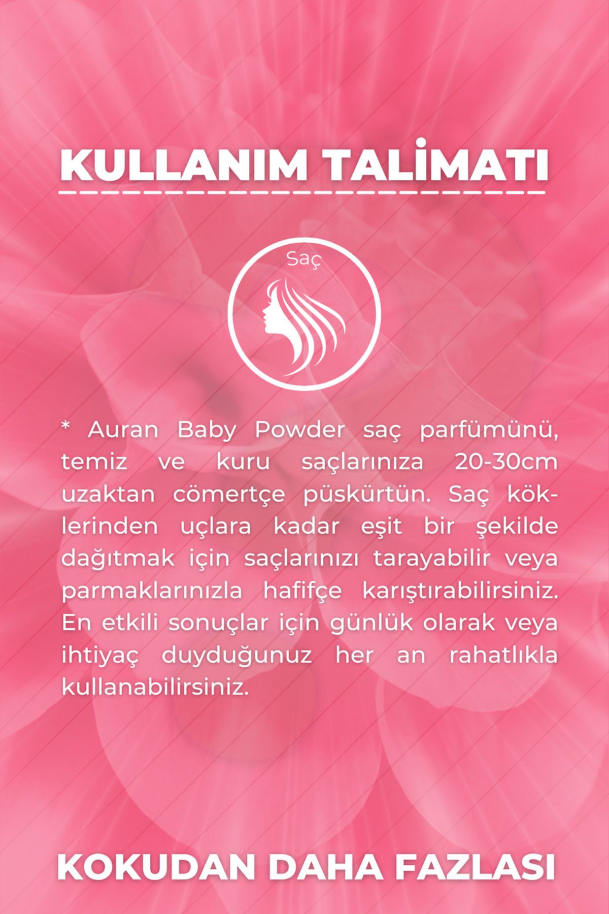 Bebek Pudrası Saç Parfümü Besleyici ve Onarıcı Saç Bakım Spreyi Baby Powder Hair Perfume Spray 100ml