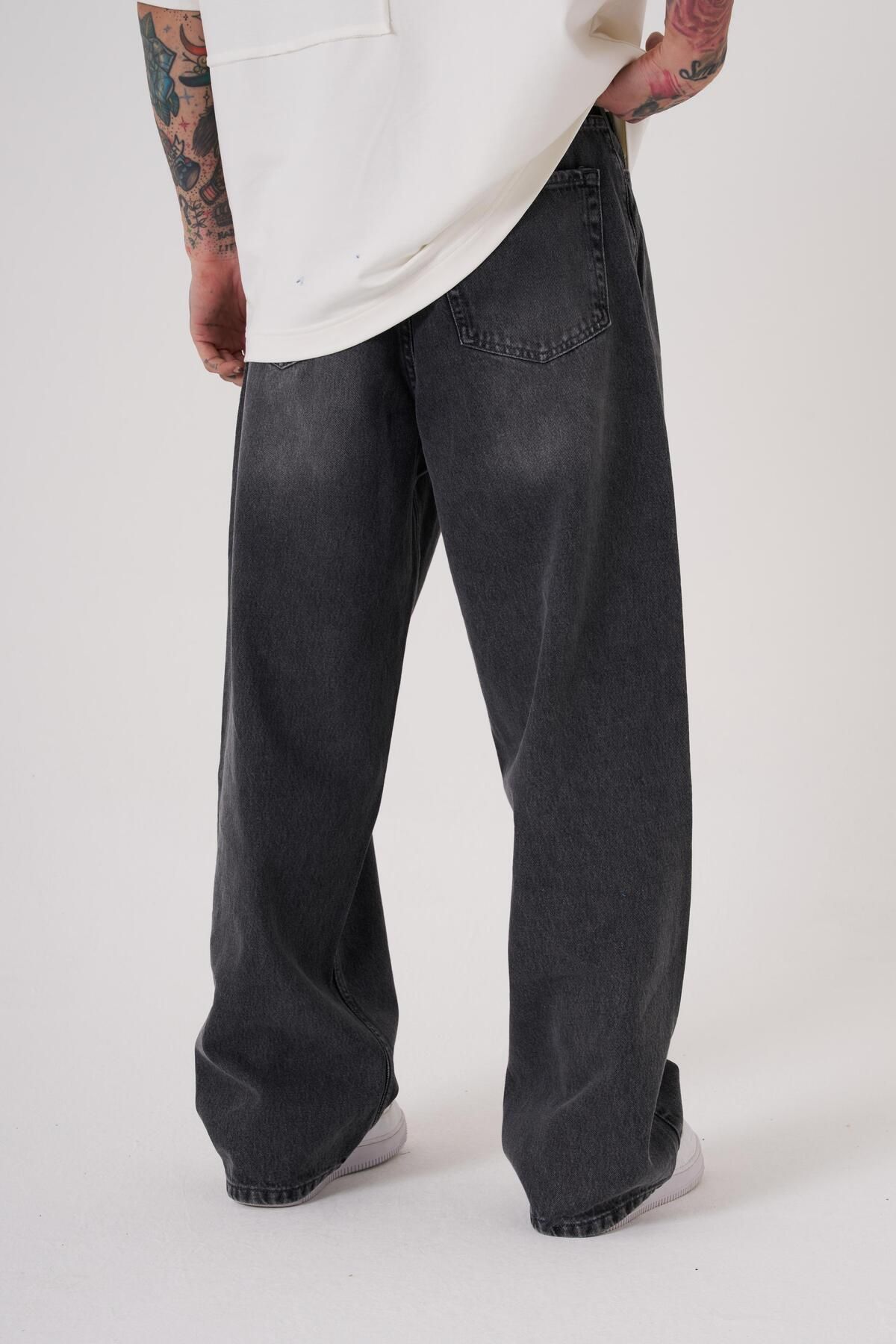 Erkek Oversize Baggy Jean ASPHALT