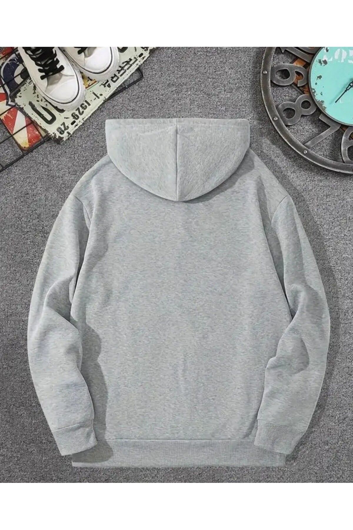 Eyfel Paris Baskılı,3 İplik Oversize, Kapüşonlu, Unisex Sweatshirt