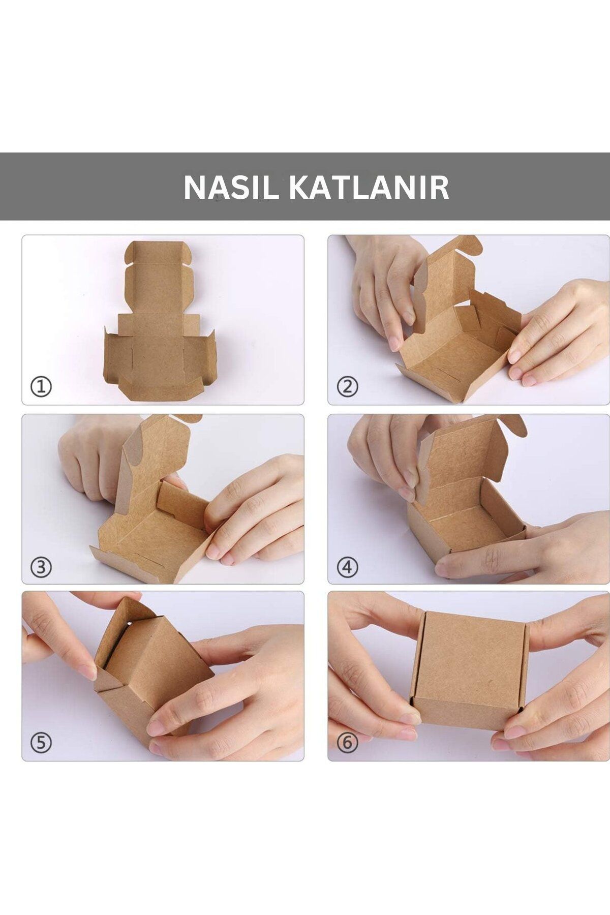 Kilitli E-Ticaret Hediye Kutusu, Kraft Karton Kargo Paketleme Kutusu, 25 Adet, 10x10x3 cm