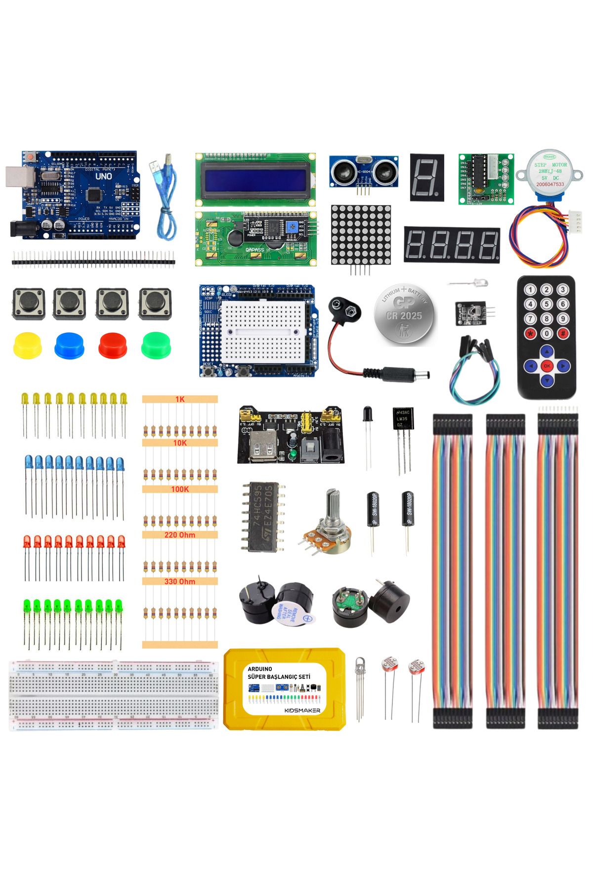 Kids MakerArduino Set 39Parça 185 Adet Süper...