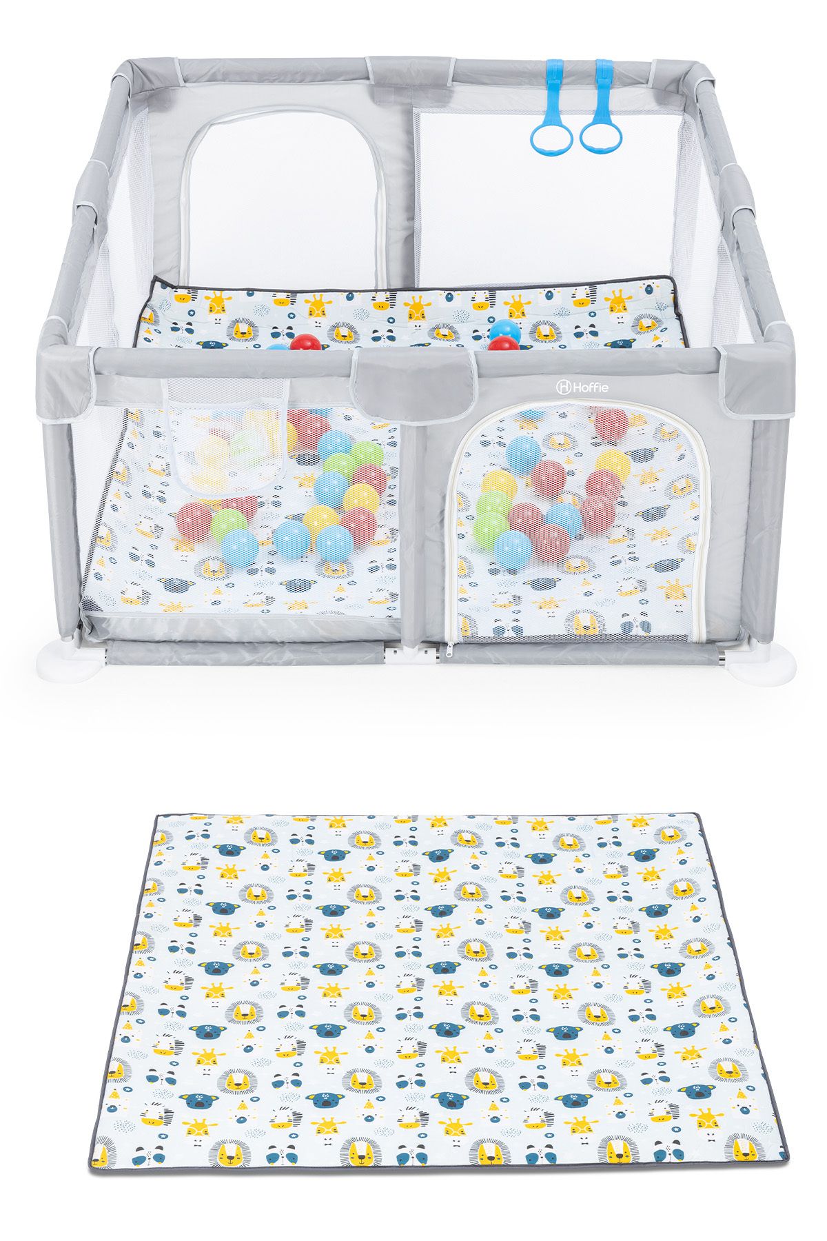 Playard Maxi Güvenli Bebek Ve Çocuk Oyun Alanı Oyun Parkı 150x150cm Oyun Matı Ve Topları