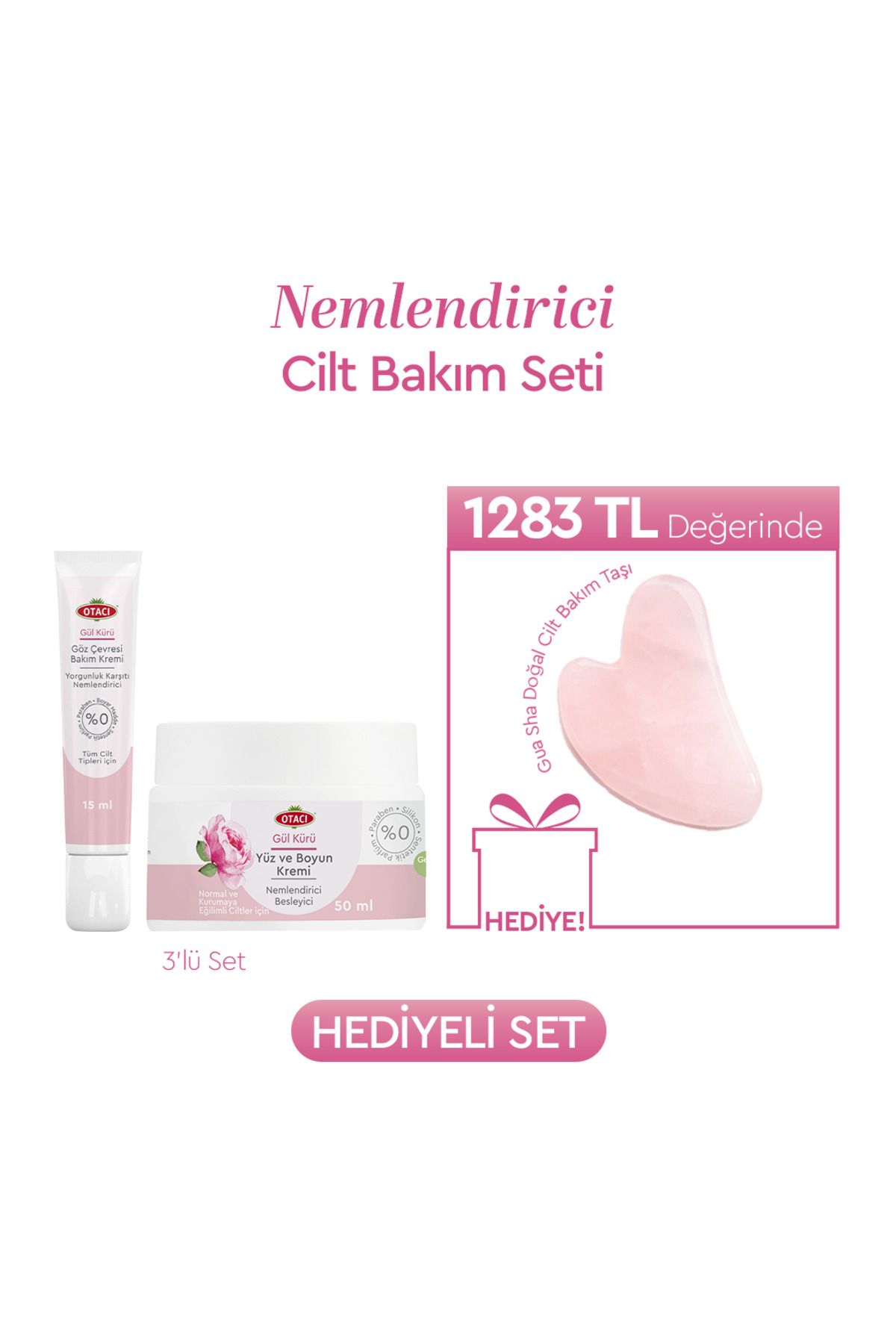 OtacıNemlendirici Cilt BakımSeti - Gua-Sha He...