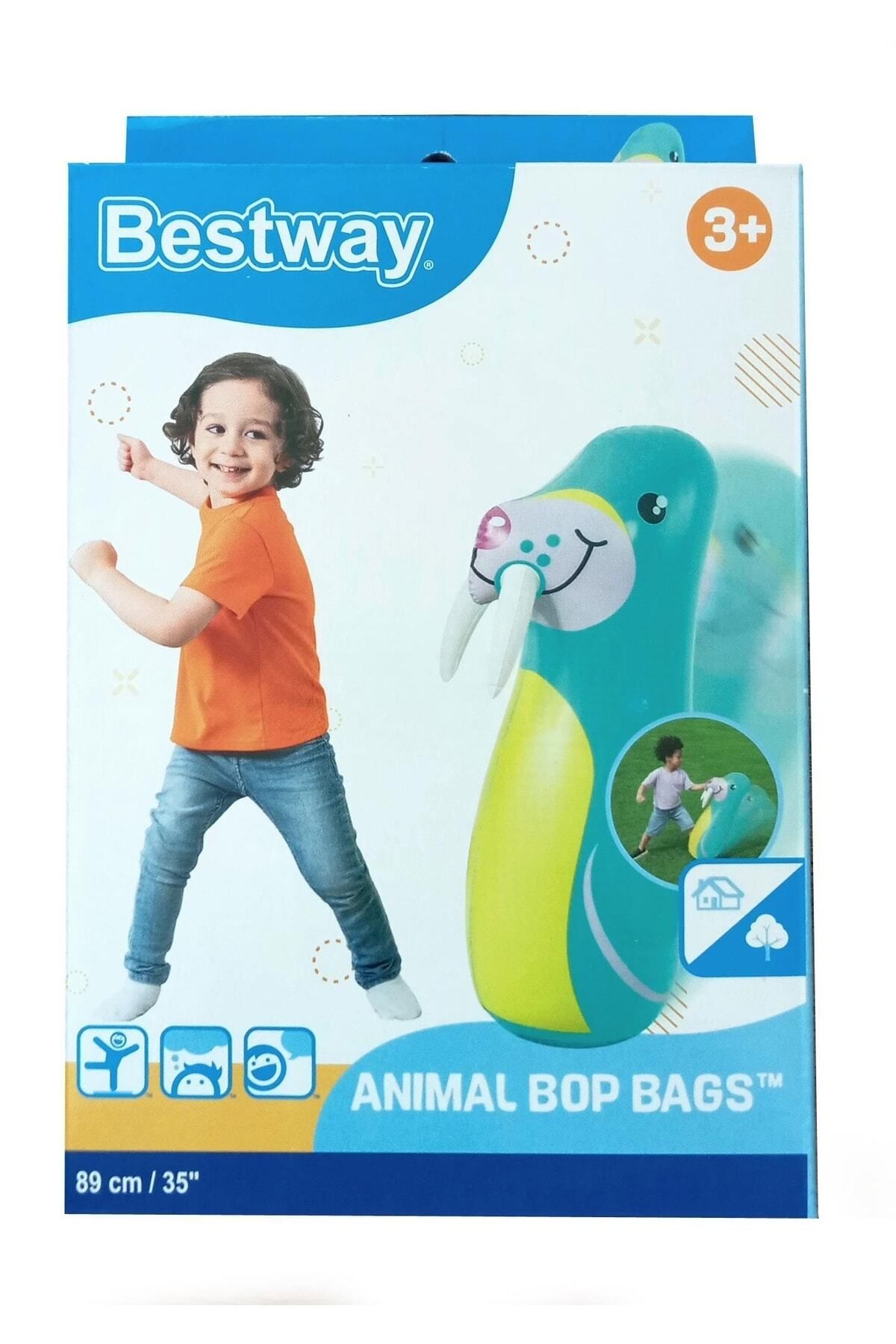 Bop Bags Deniz Aslanı Desenli Hacıyatmaz 89 Cm Sulu Hacı Yatmaz