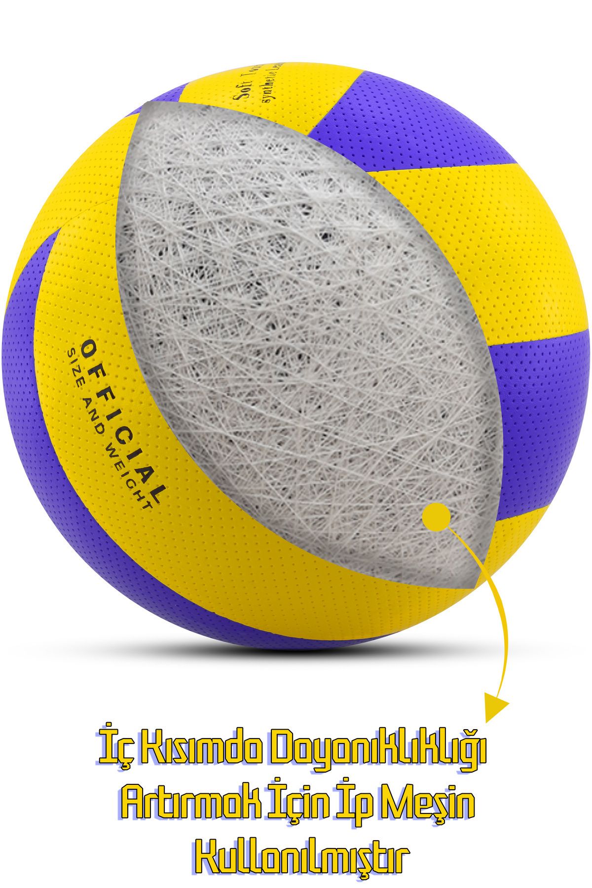 Yapıştırma Voleybol Topu Pompalı Set Soft Touch İç-Dış Mekan Uygun 8 Panel Mavi 280 Gram