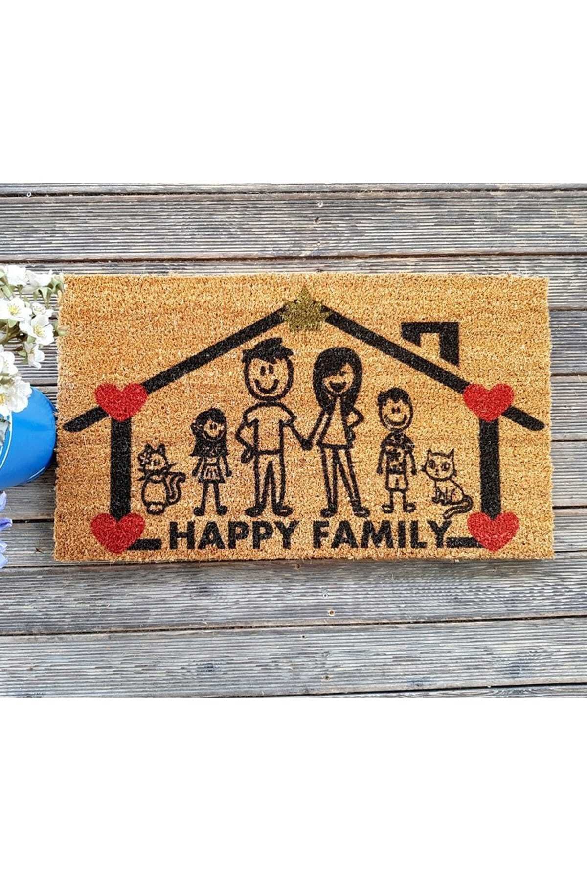 Happy Family Ev Ve Kalpli Kişiye Özel Paspas