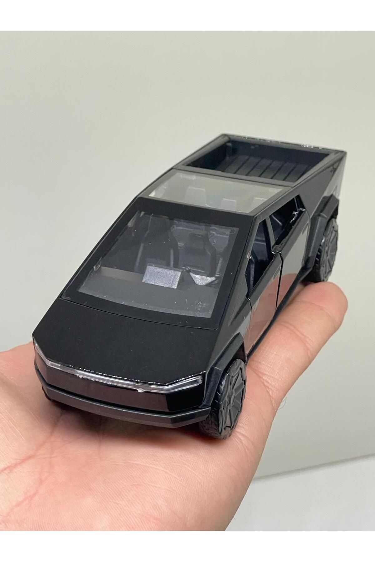 Tesla Cyber Truck Koleksiyonluk Metal Sesli Işıklı Diest Car Oyuncak model Araba 12 cm