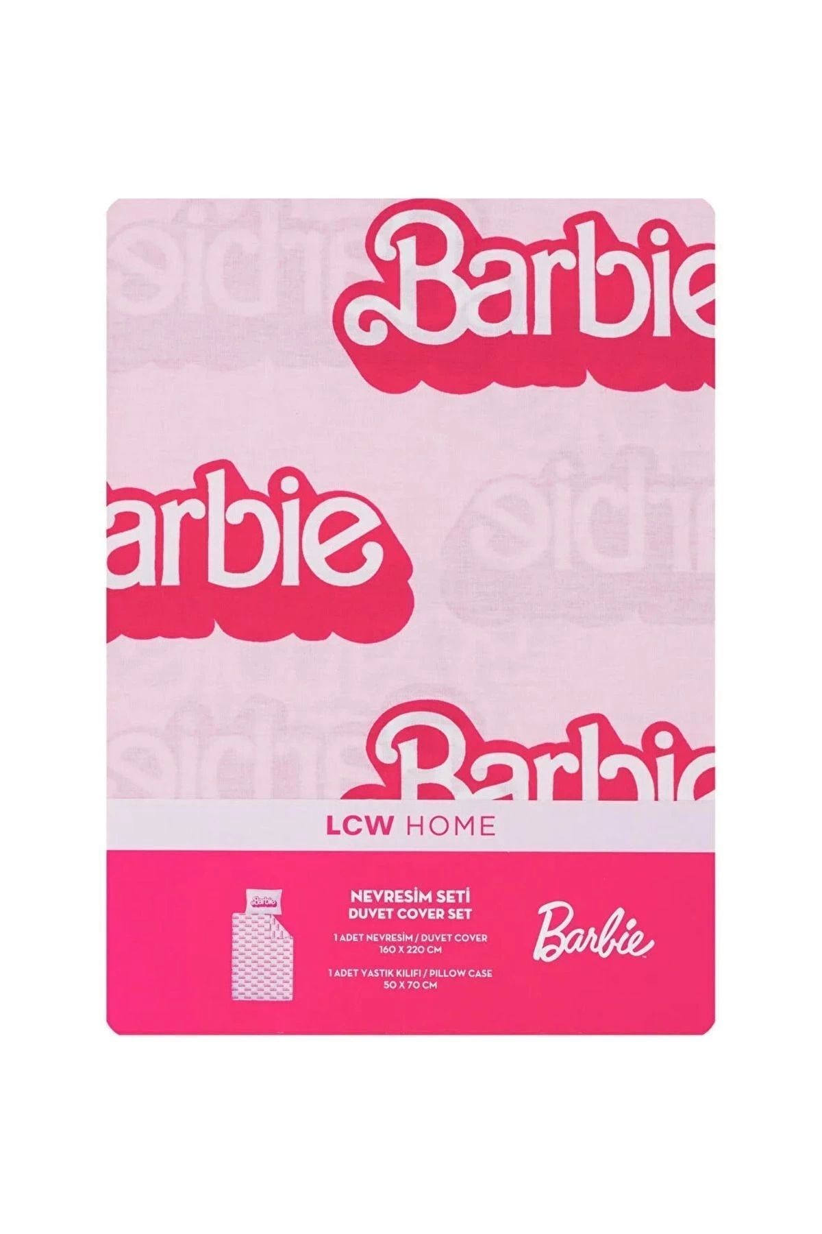 Lcw Home Pembe Baskılı Barbie Baskılı Tek Kişilik Nevresim Seti